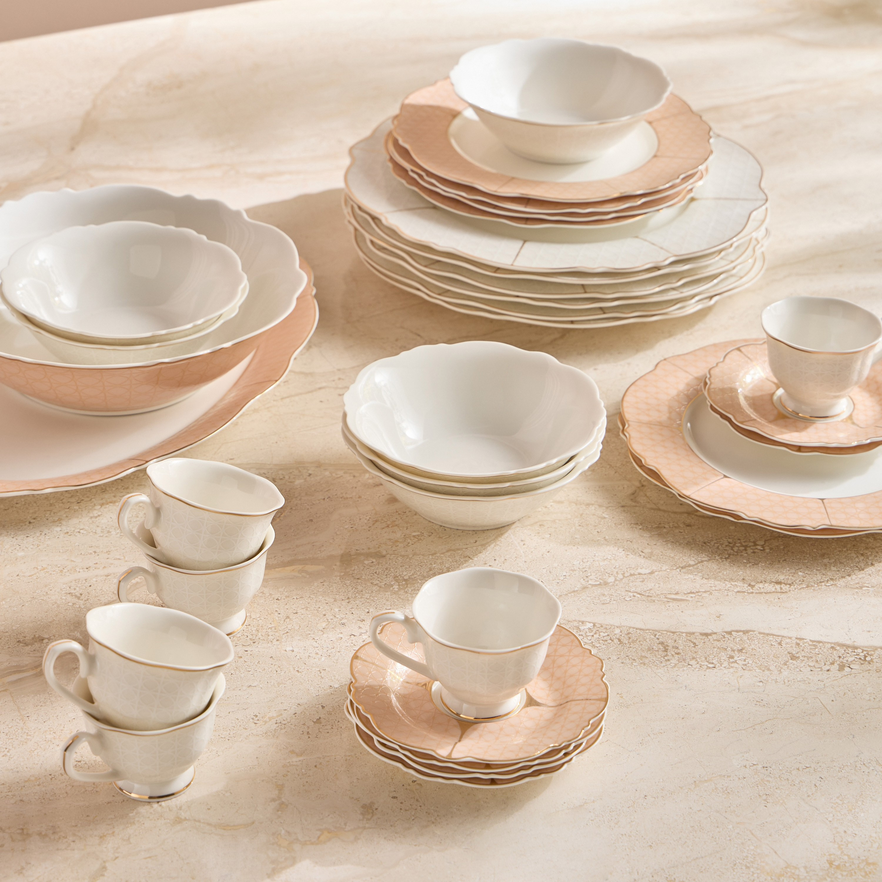 Raqiya 34-Piece New Bone China Dinner Set - Serves 6-household-dining-dinnerware-dinnersets-image-1