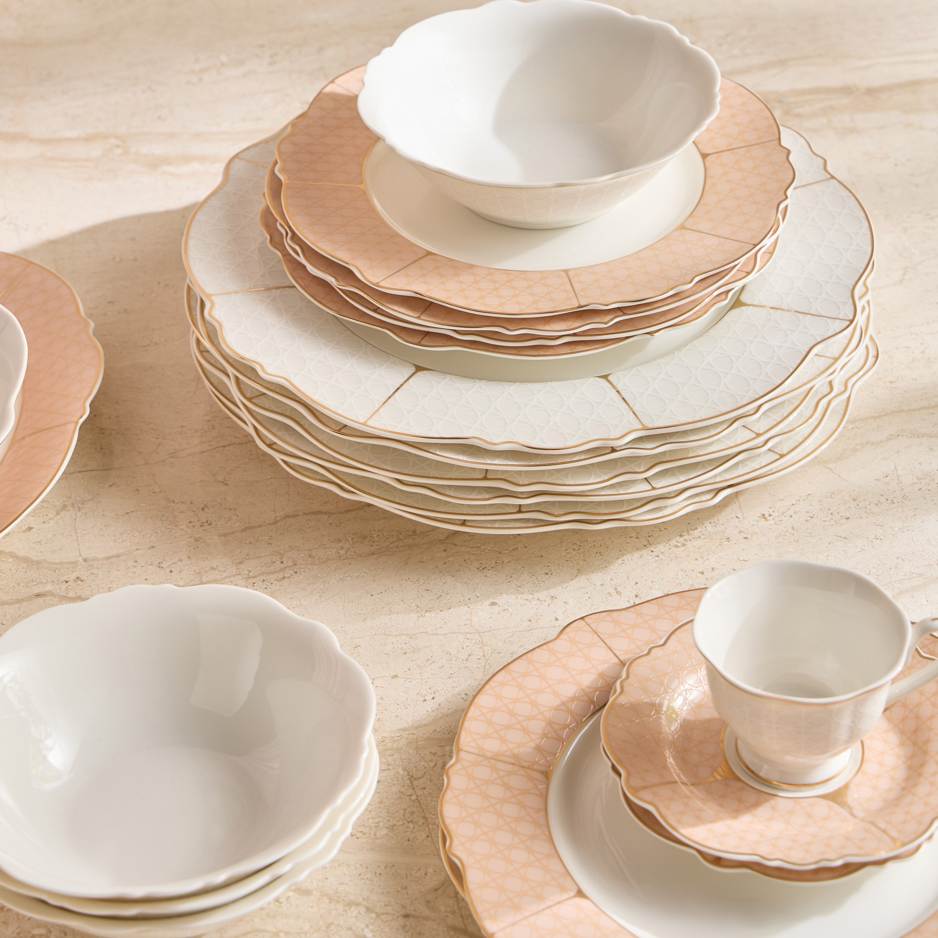 Raqiya 34-Piece New Bone China Dinner Set - Serves 6-household-dining-dinnerware-dinnersets-image-2