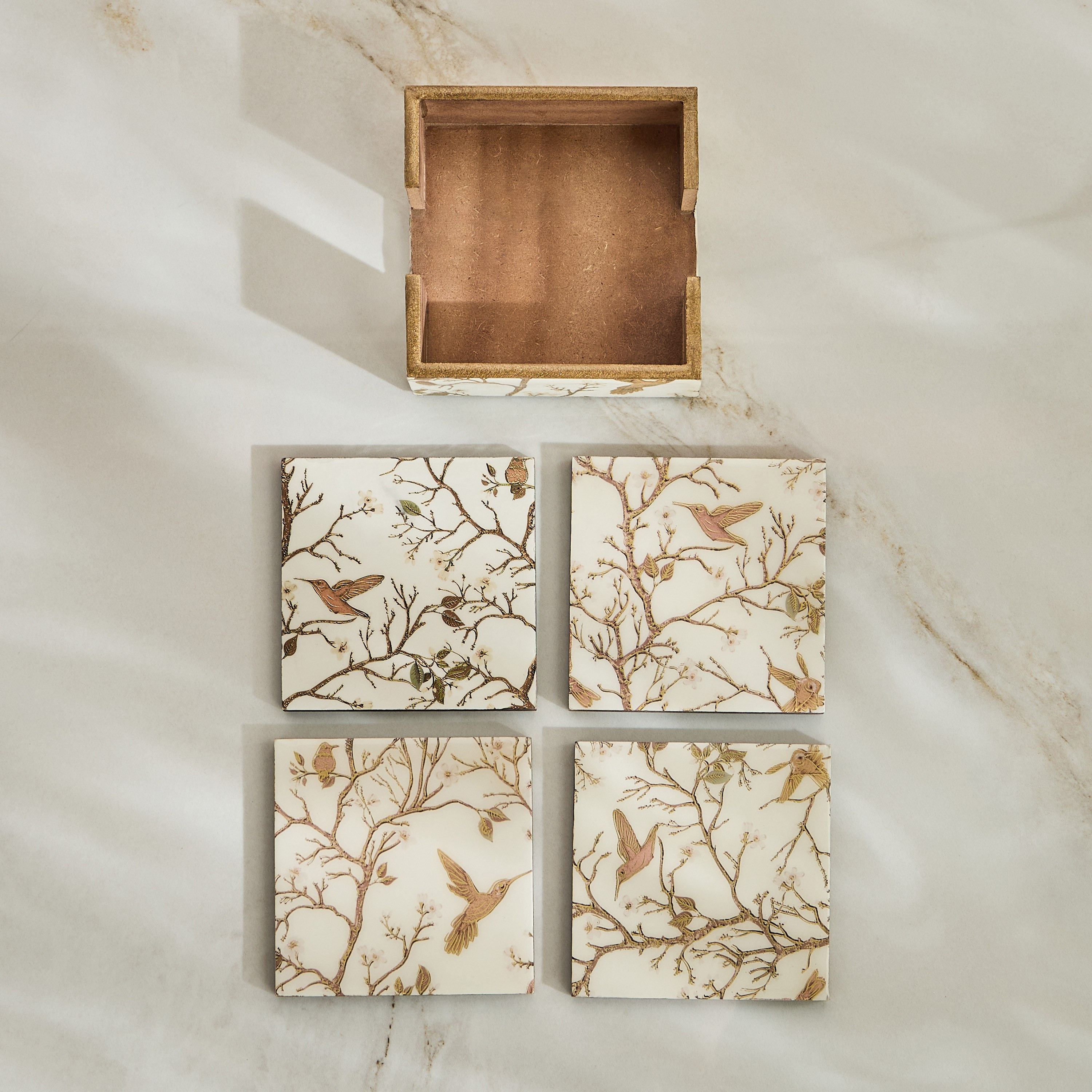 Charlotte 4-Piece Coaster Set - 12x12 cm-household-dining-tablelinen-napkinsandaccessories-image-5