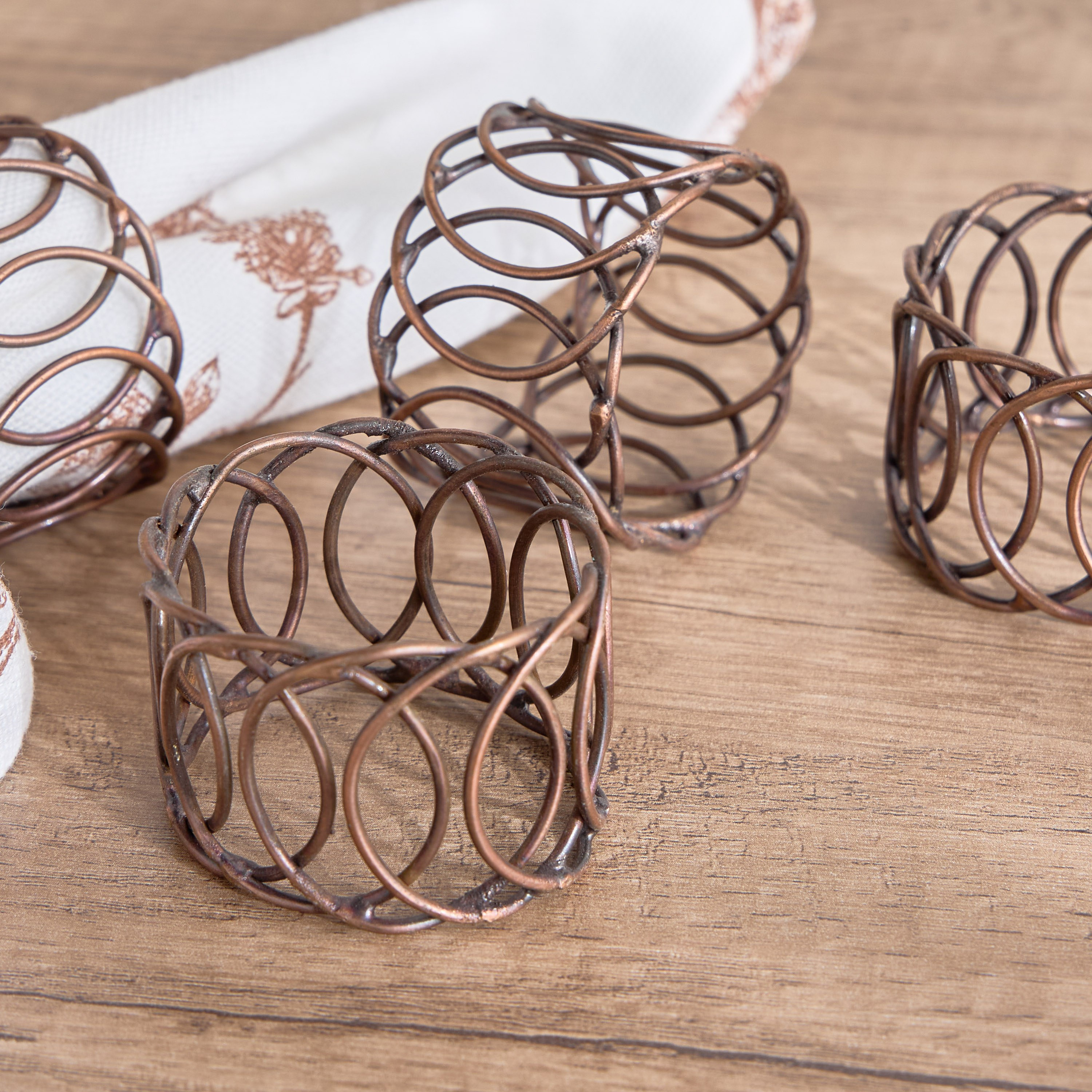 Dahab 4-Piece Napkin Ring Set - 5 cm-household-dining-tablelinen-napkinsandaccessories-image-2