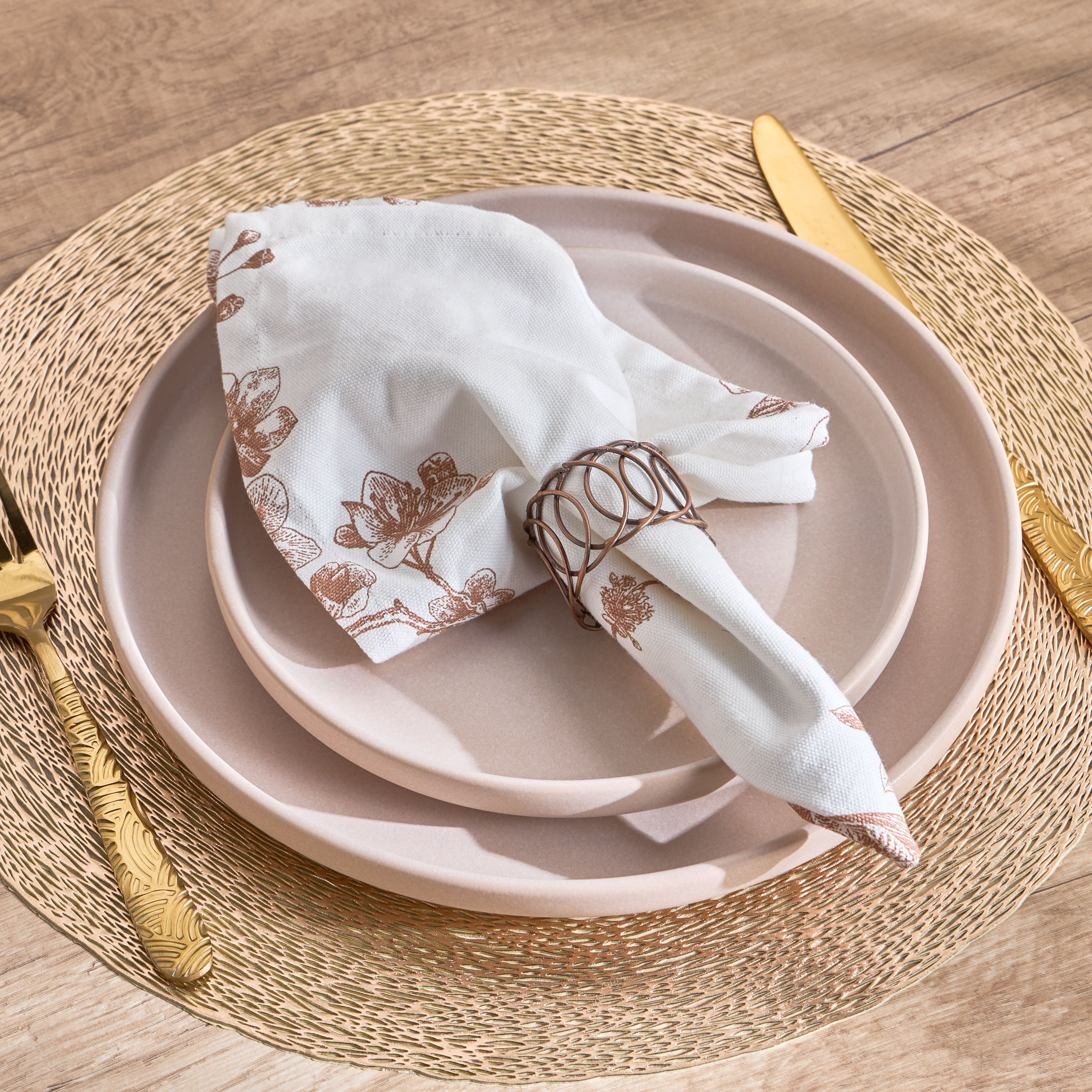 Dahab 4-Piece Napkin Ring Set - 5 cm-household-dining-tablelinen-napkinsandaccessories-image-3