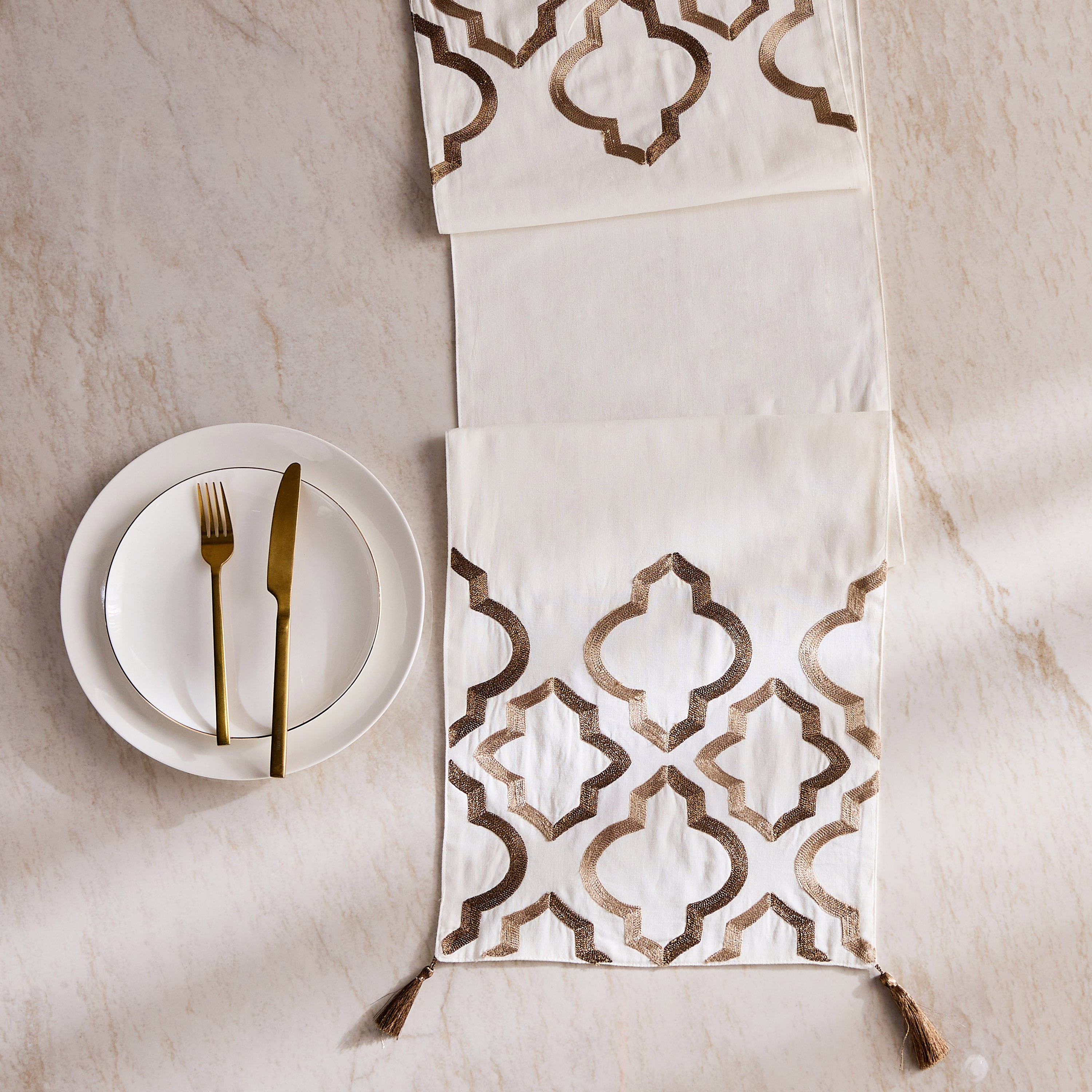 Marwah Table Runner - 33x180 cm-household-dining-tablelinen-runnersandtablecovers-image-1