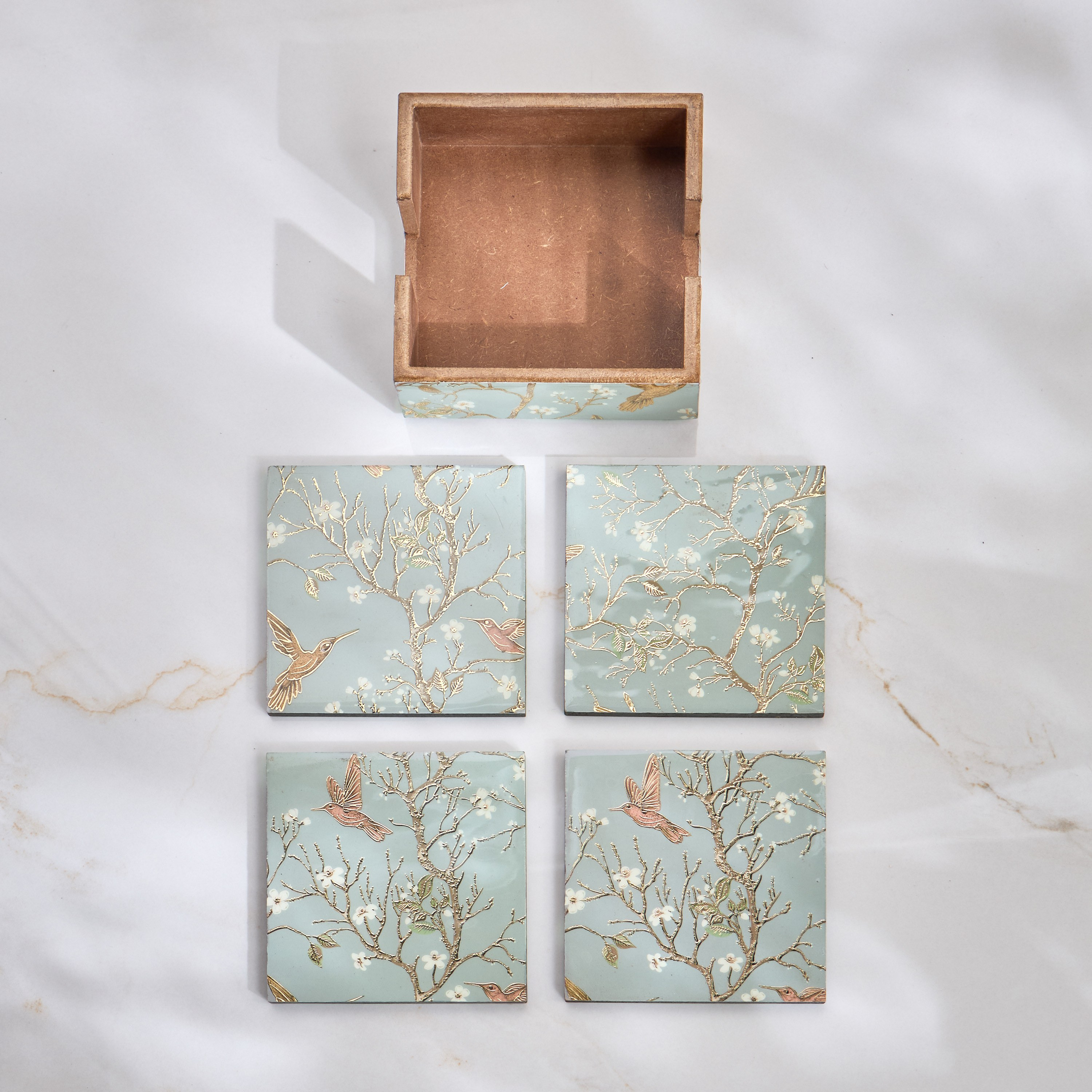 Charlotte 4-Piece Coaster Set - 12x12 cm-household-dining-tablelinen-napkinsandaccessories-image-5
