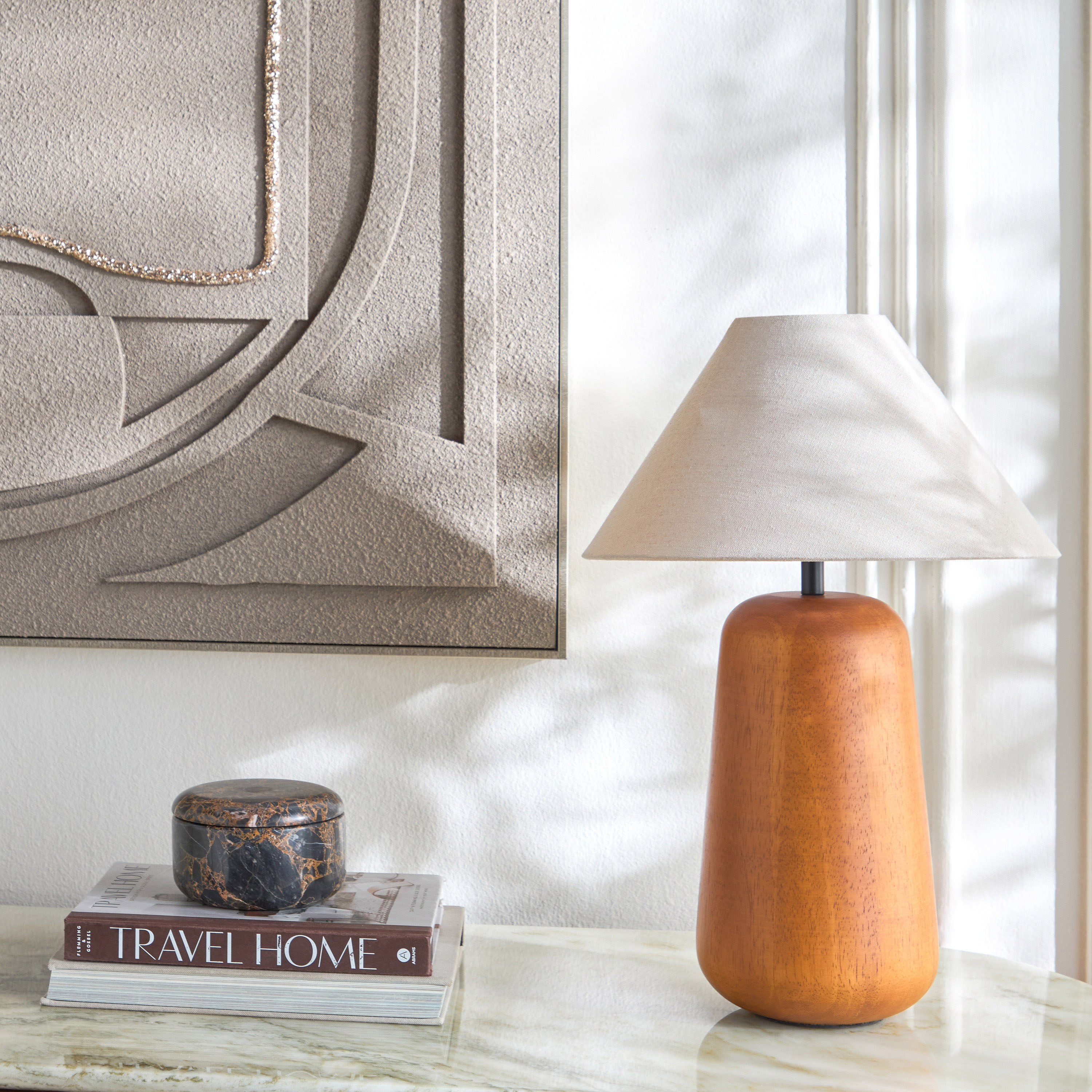 Olca Wooden Table Lamp - 55 cm-household-lighting-tableanddesklamps-image-4
