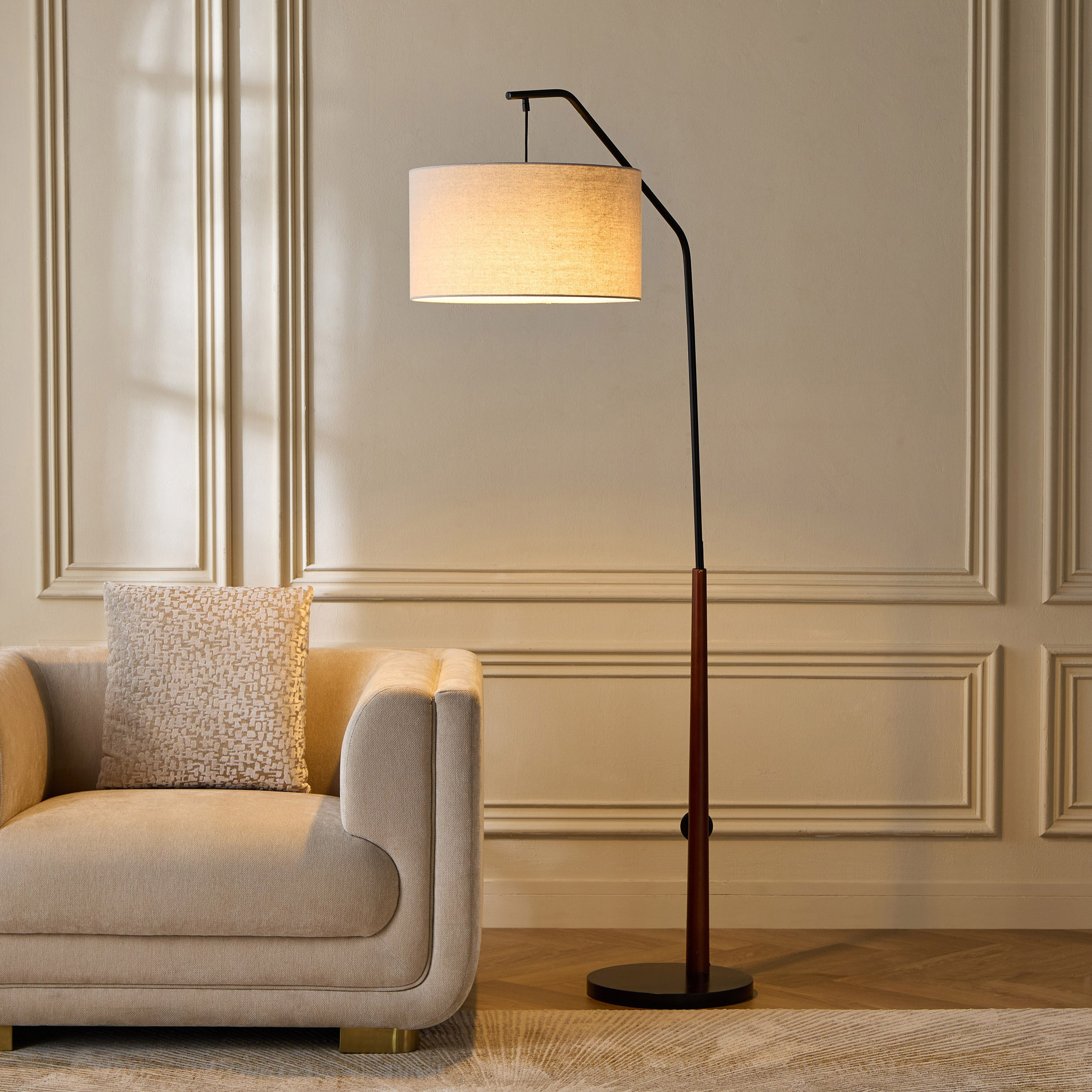 مصباح أرضية خشب مقوس - أوستيكا - 193 سم-household-lighting-floorlamps-image-2