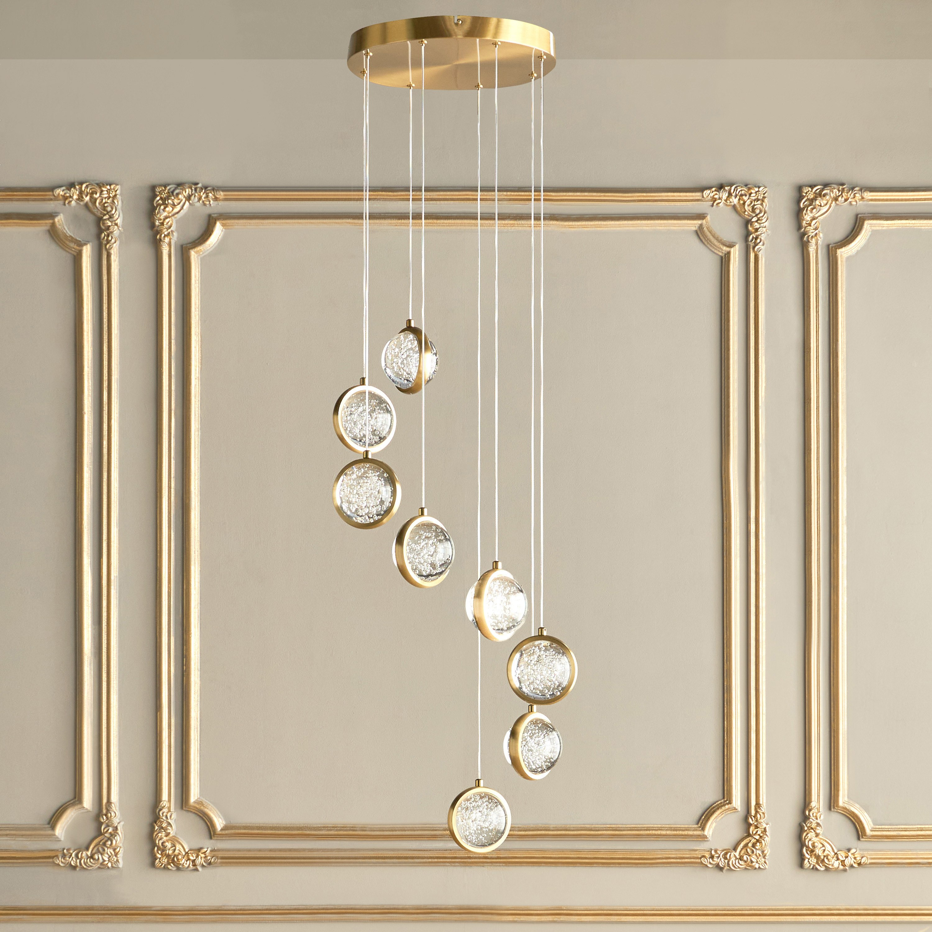 Gisela 8-Light LED Crystal Pendant Lamp