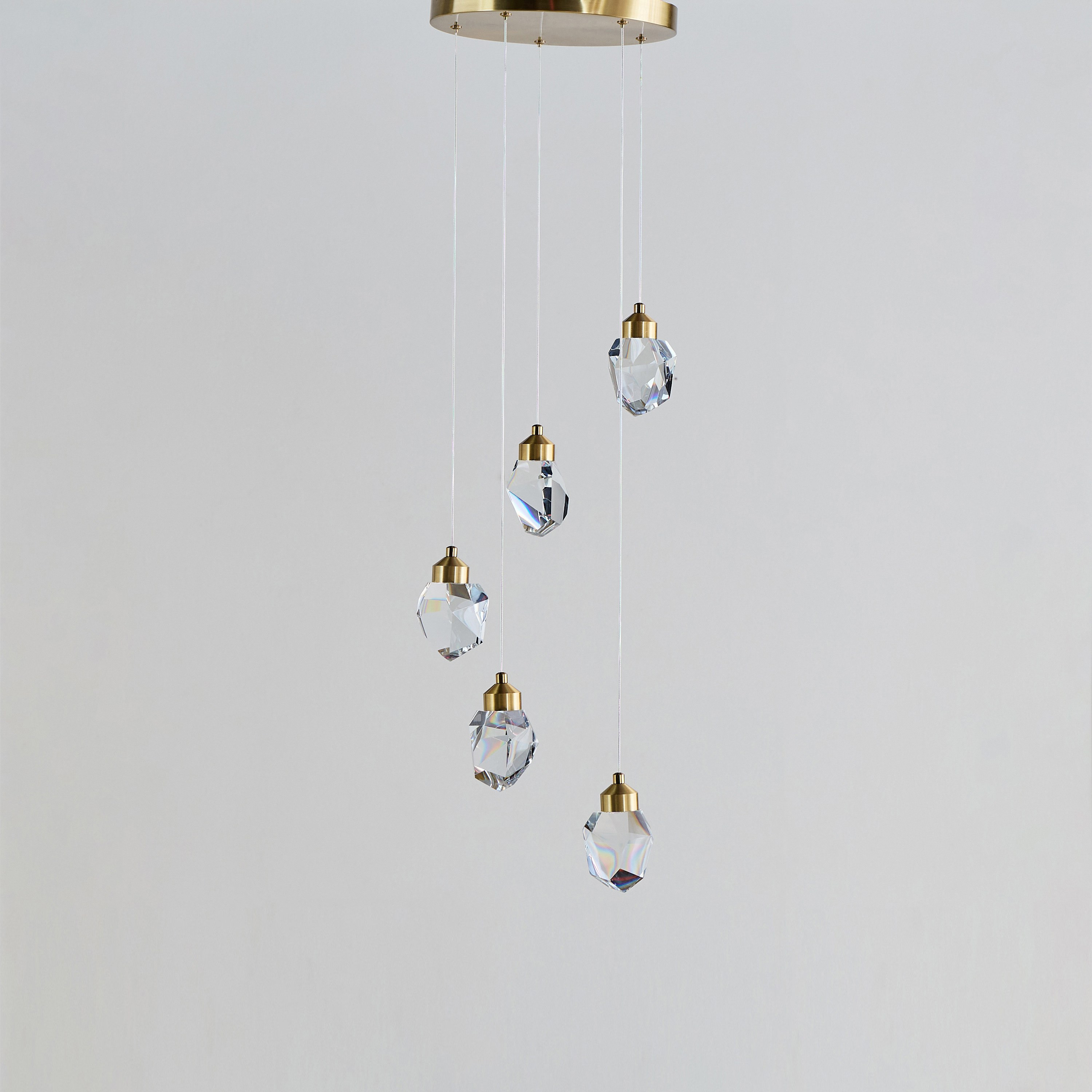 Alodia 5-Light Crystal LED Pendant Lamp-household-lighting-ceilinglamps-pendantlamps-image-1