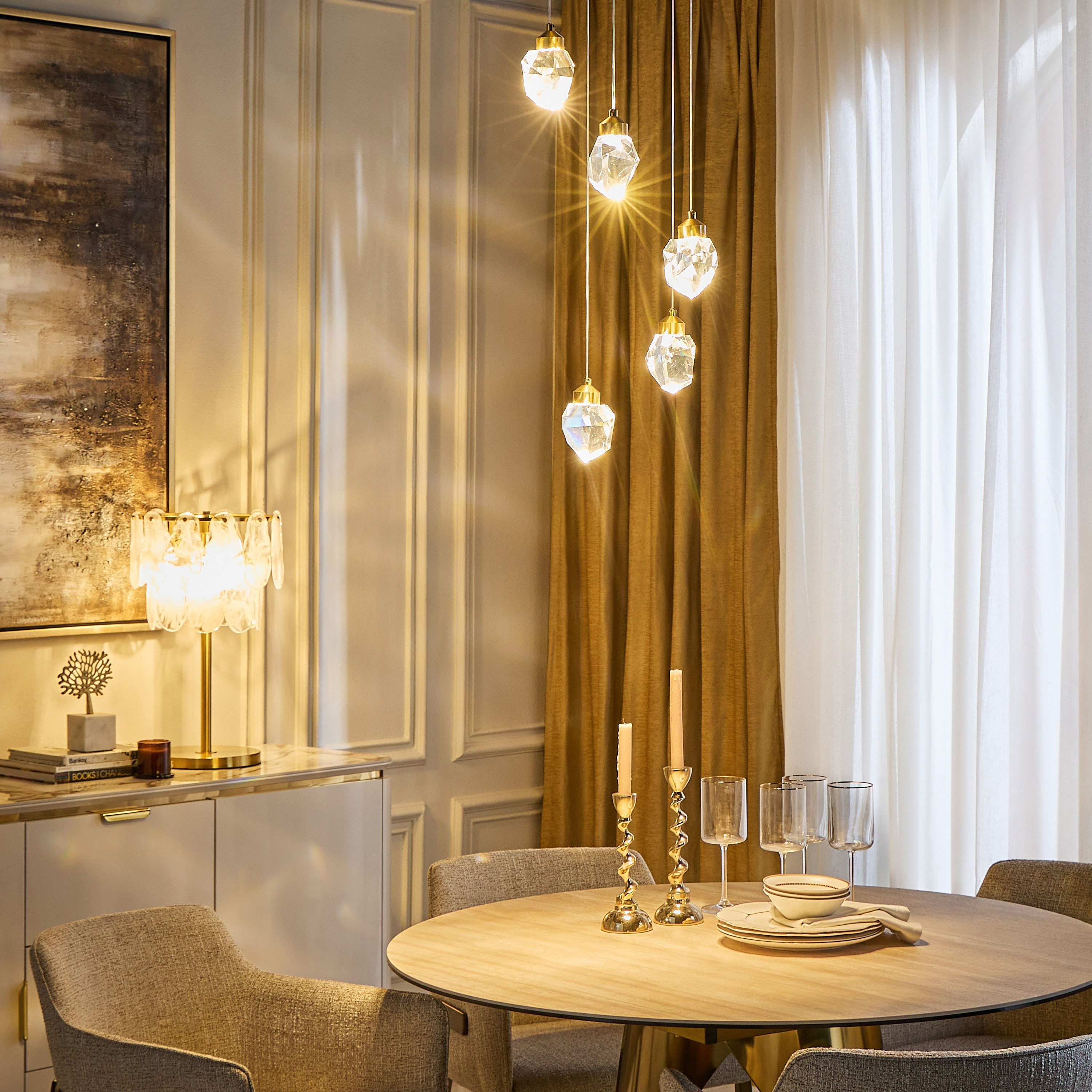 Alodia 5-Light Crystal LED Pendant Lamp-household-lighting-ceilinglamps-pendantlamps-image-4