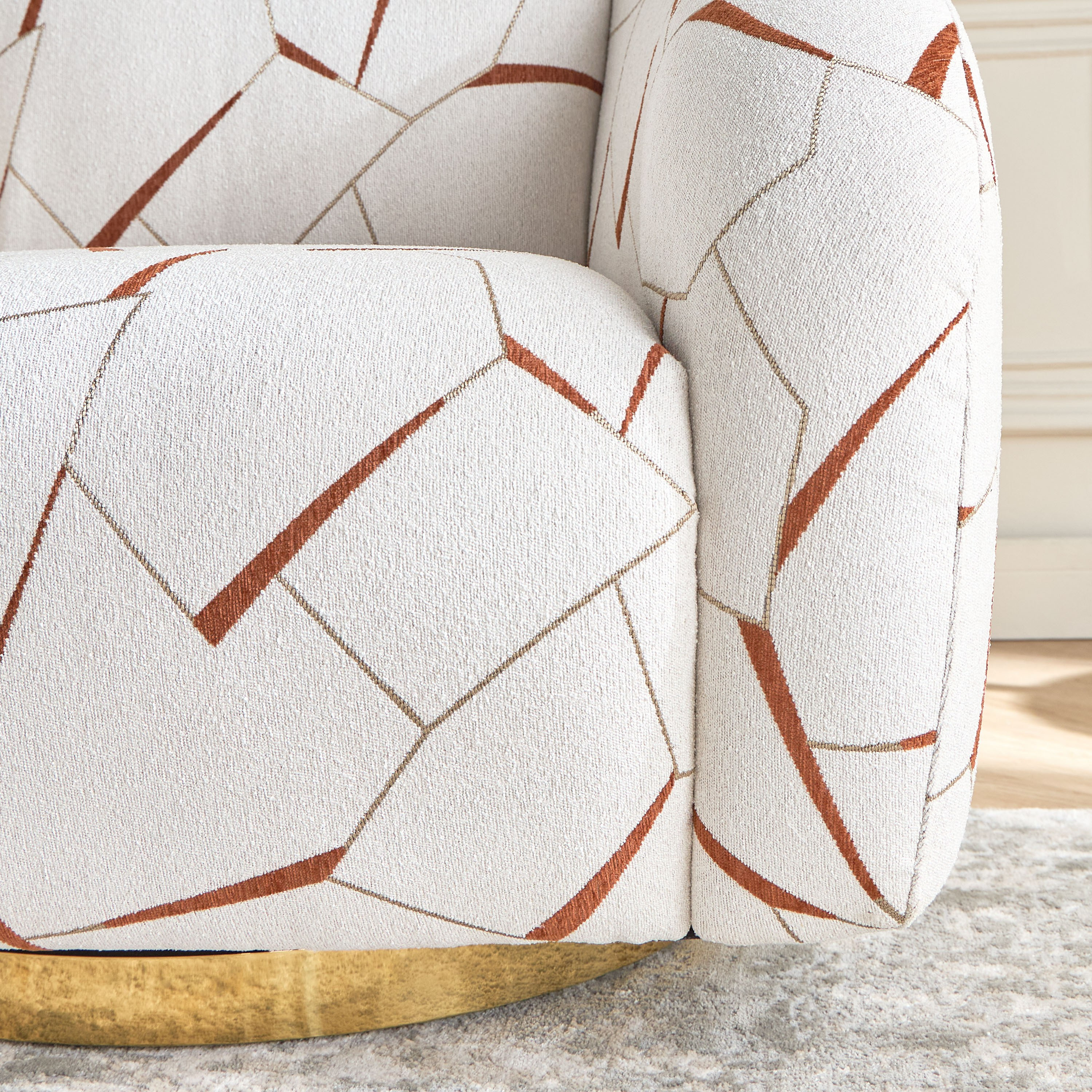 Riven Fabric Swivel Armchair-furniture-sofaandseating-armchairs-image-4