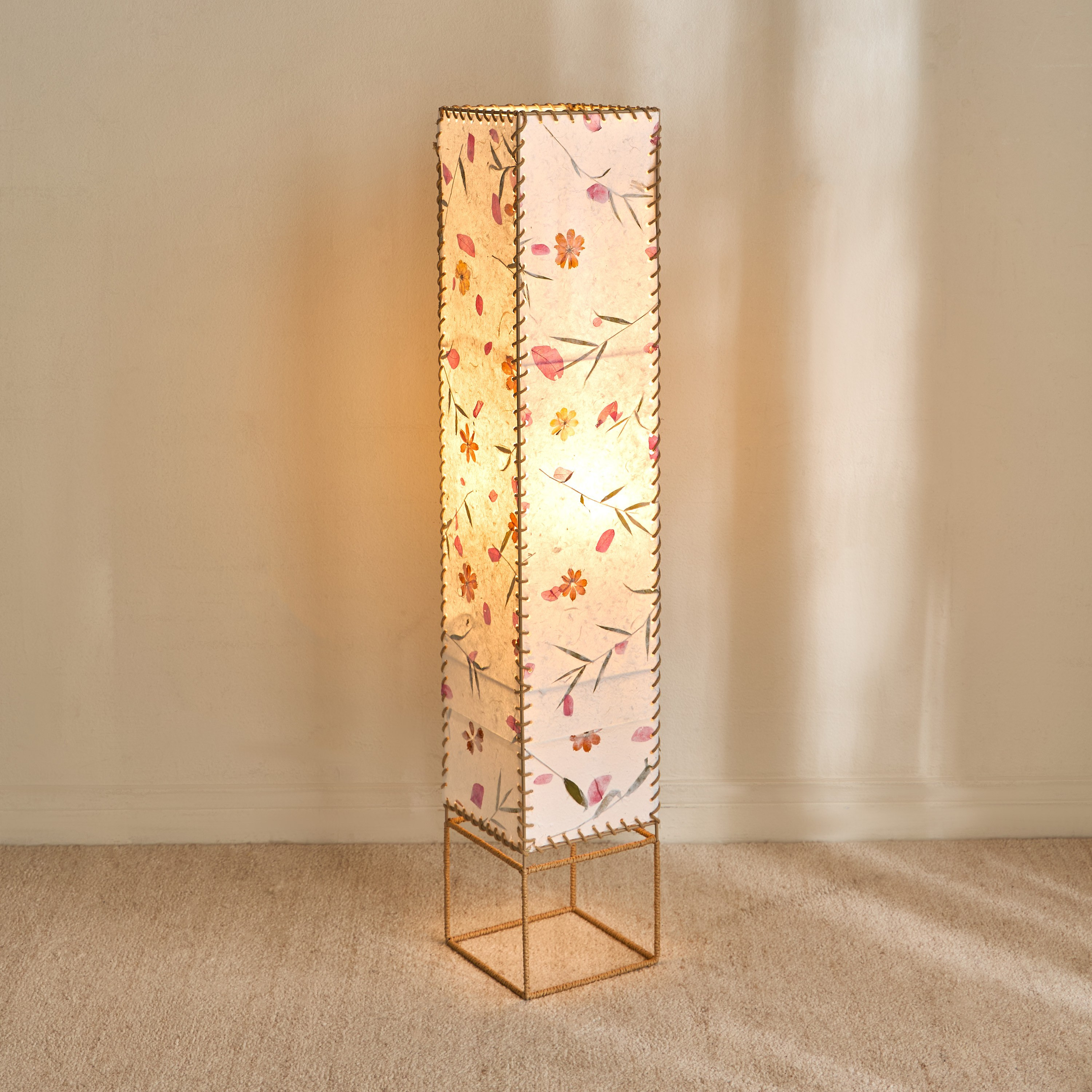 Berit Paper Rope Floor Lamp - 110 cm-household-lighting-floorlamps-image-2