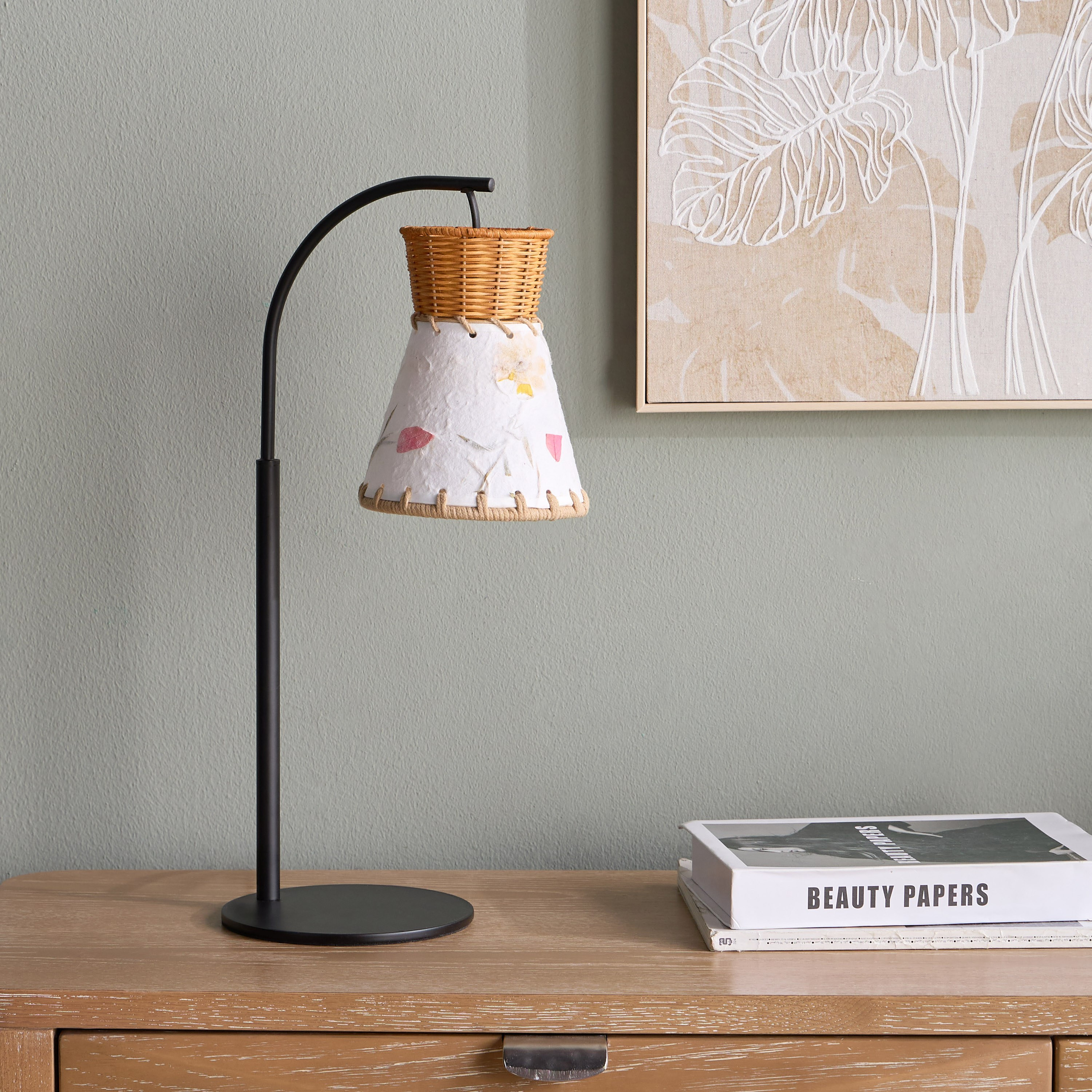 Babette Rattan Table Lamp - 50.5 cm-household-lighting-tableanddesklamps-image-5
