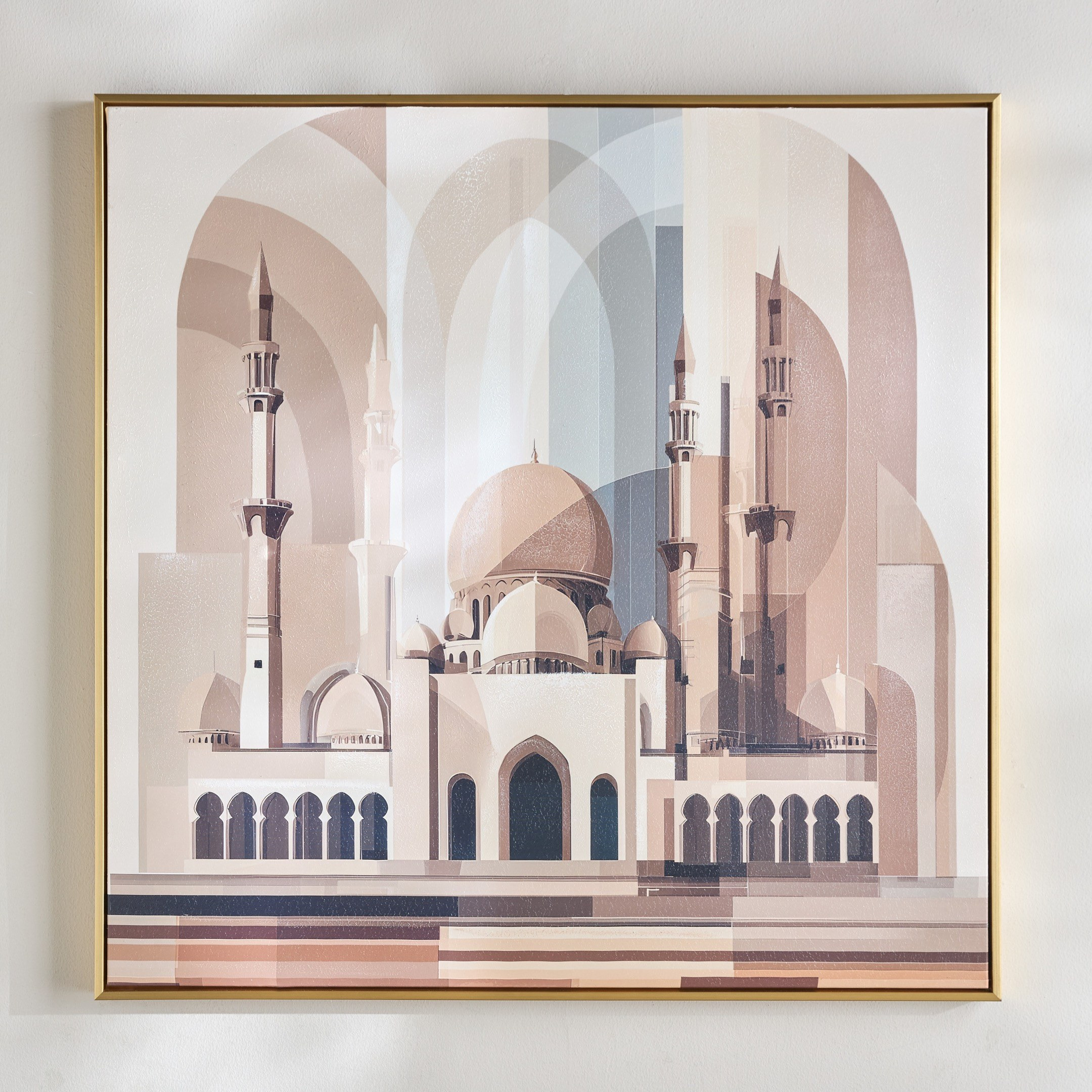 Deia Hand-Painted Framed Canvas Wall Art - 100x100 cm