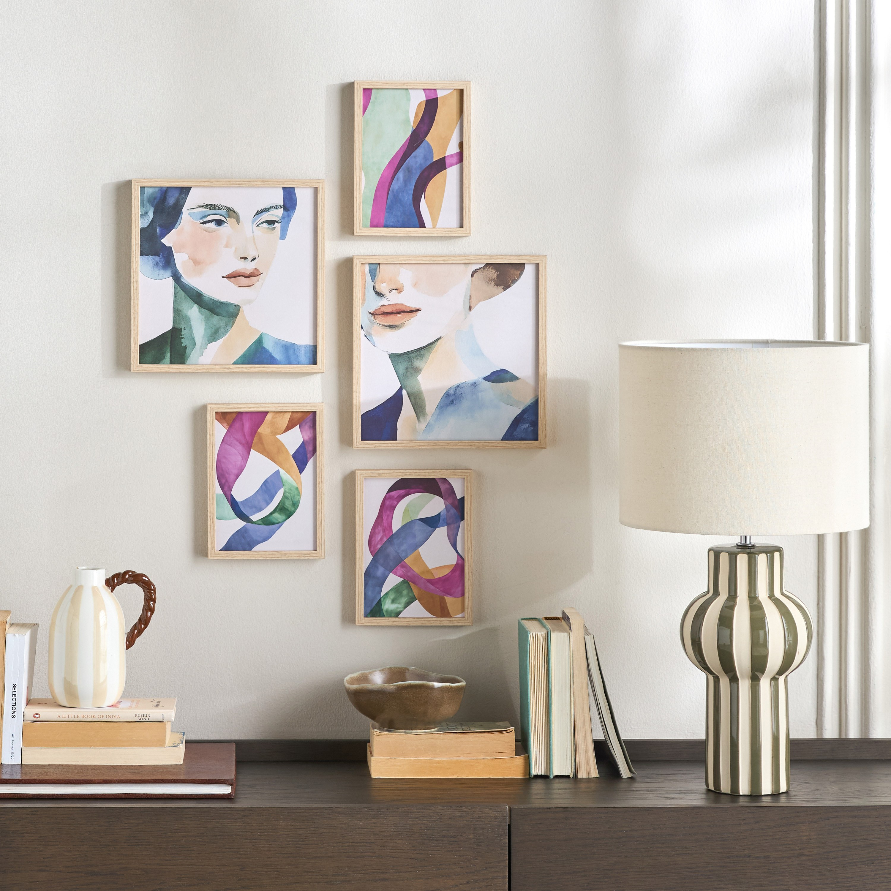 Soulful 5-Piece Framed Canvas Wall Art Set-household-walldecorandmirrors-wallart-image-4