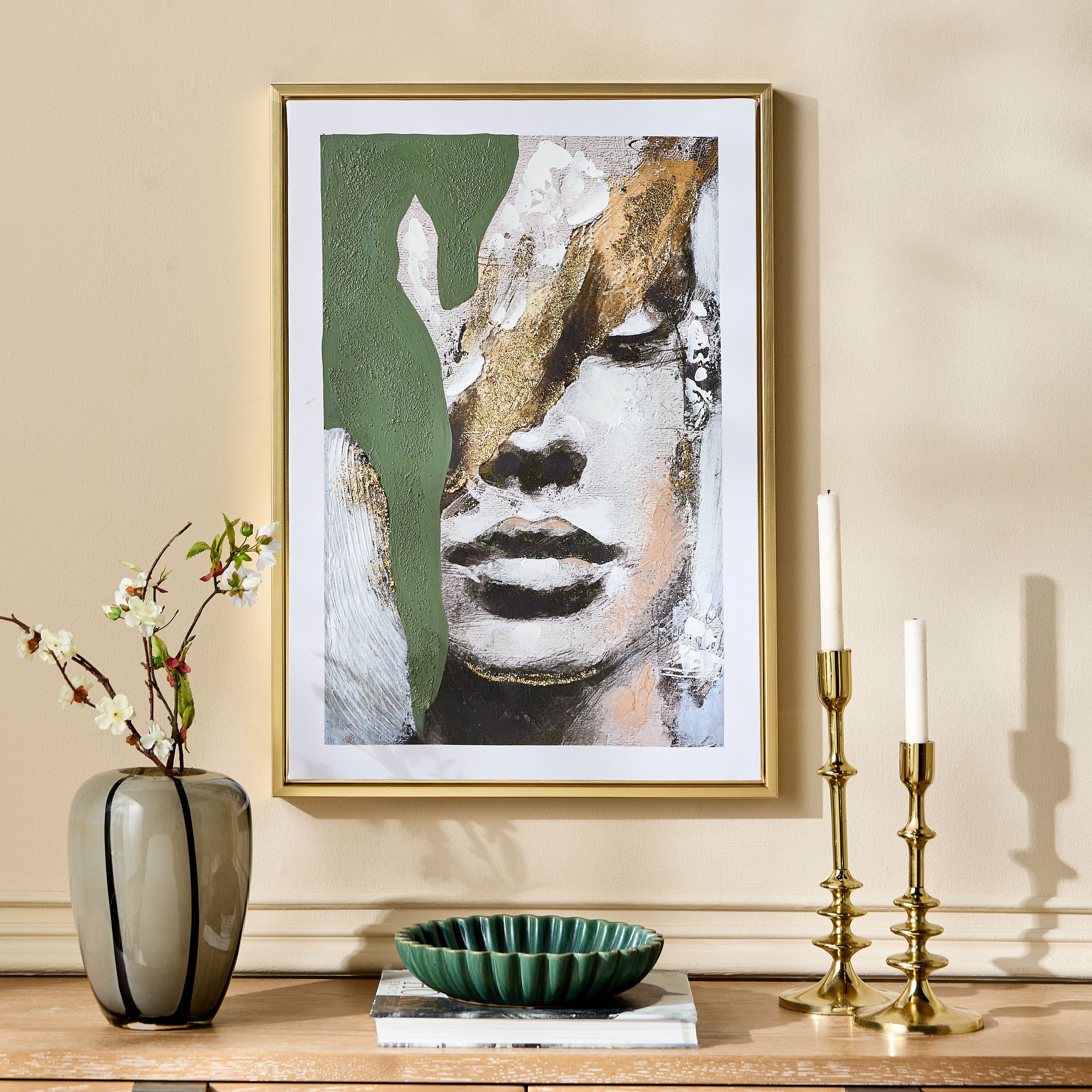 Maris Framed Canvas Hand-Painted Wall Art - 50x70 cm-household-walldecorandmirrors-wallart-image-3