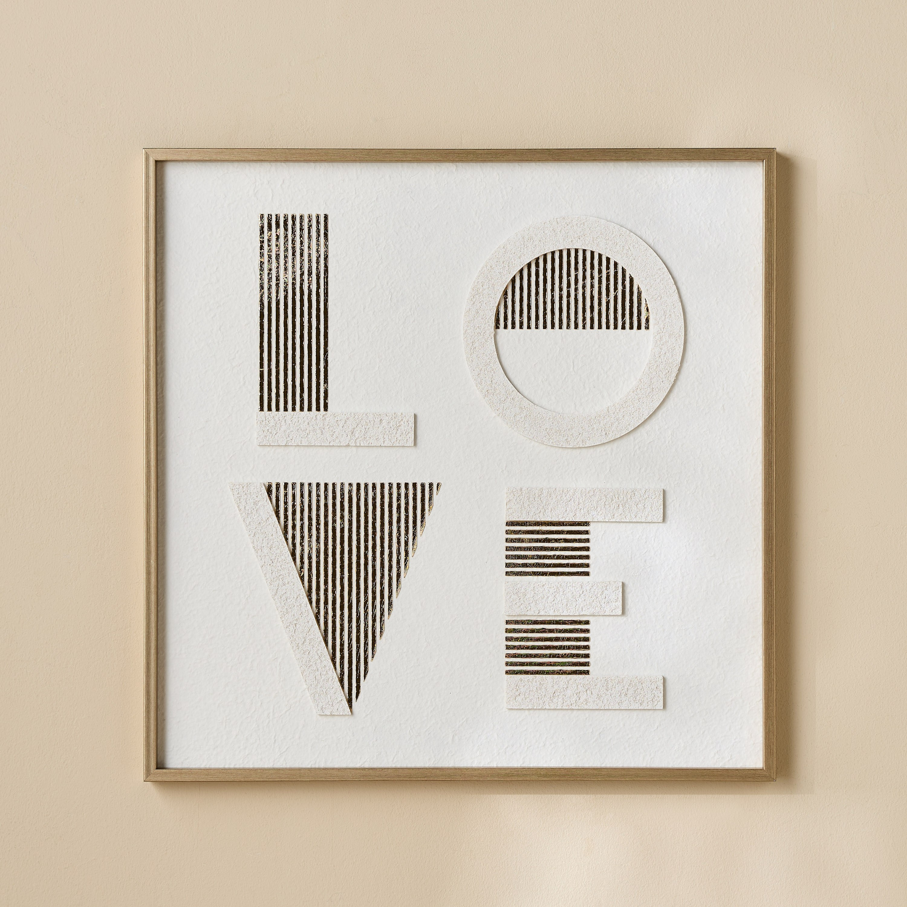 Love Framed Canvas Wall Art - 60x60 cm