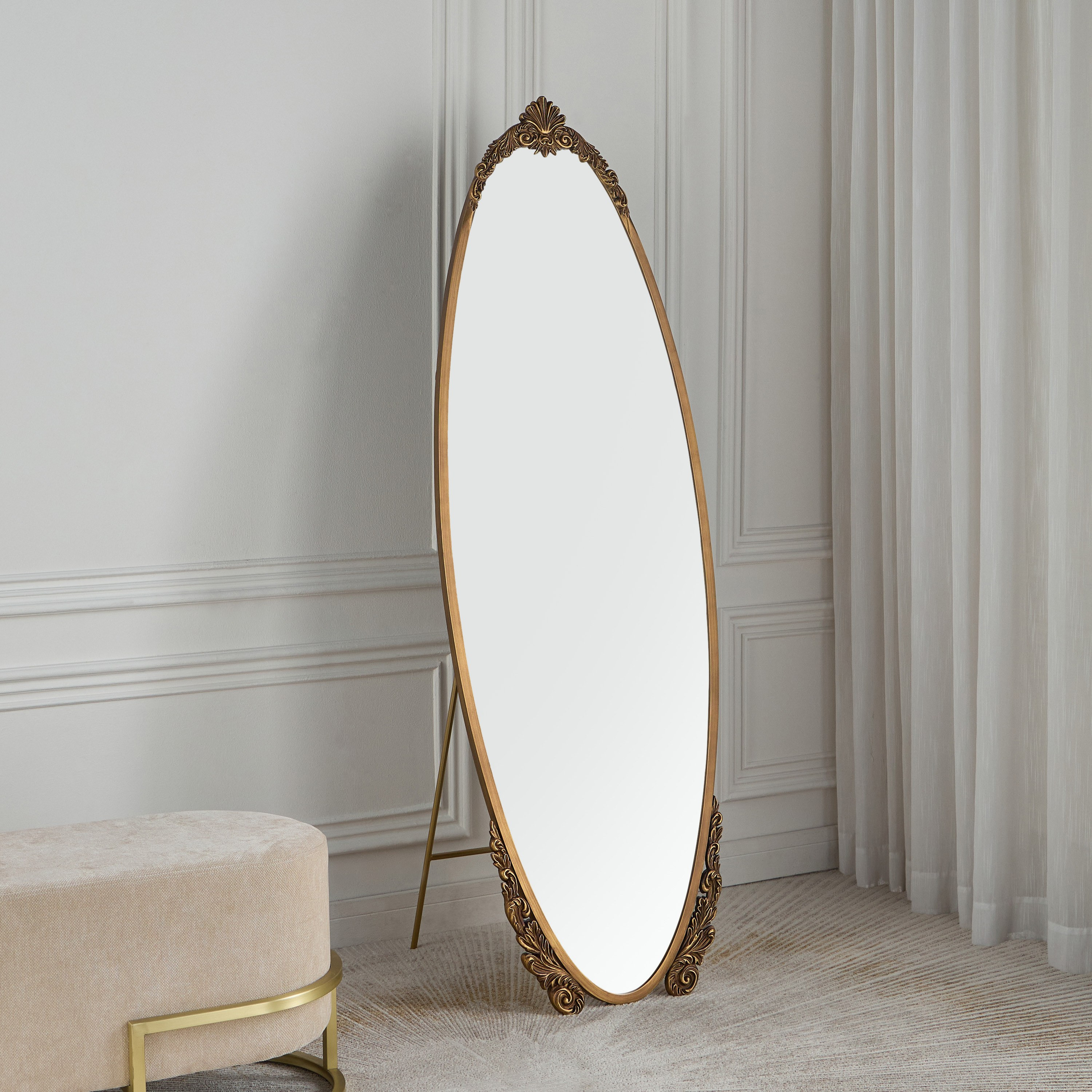 مرآة أرضية بيضاوية - ماريجولد - 182x60 سم-household-walldecorandmirrors-mirrors-floormirrors-image-1