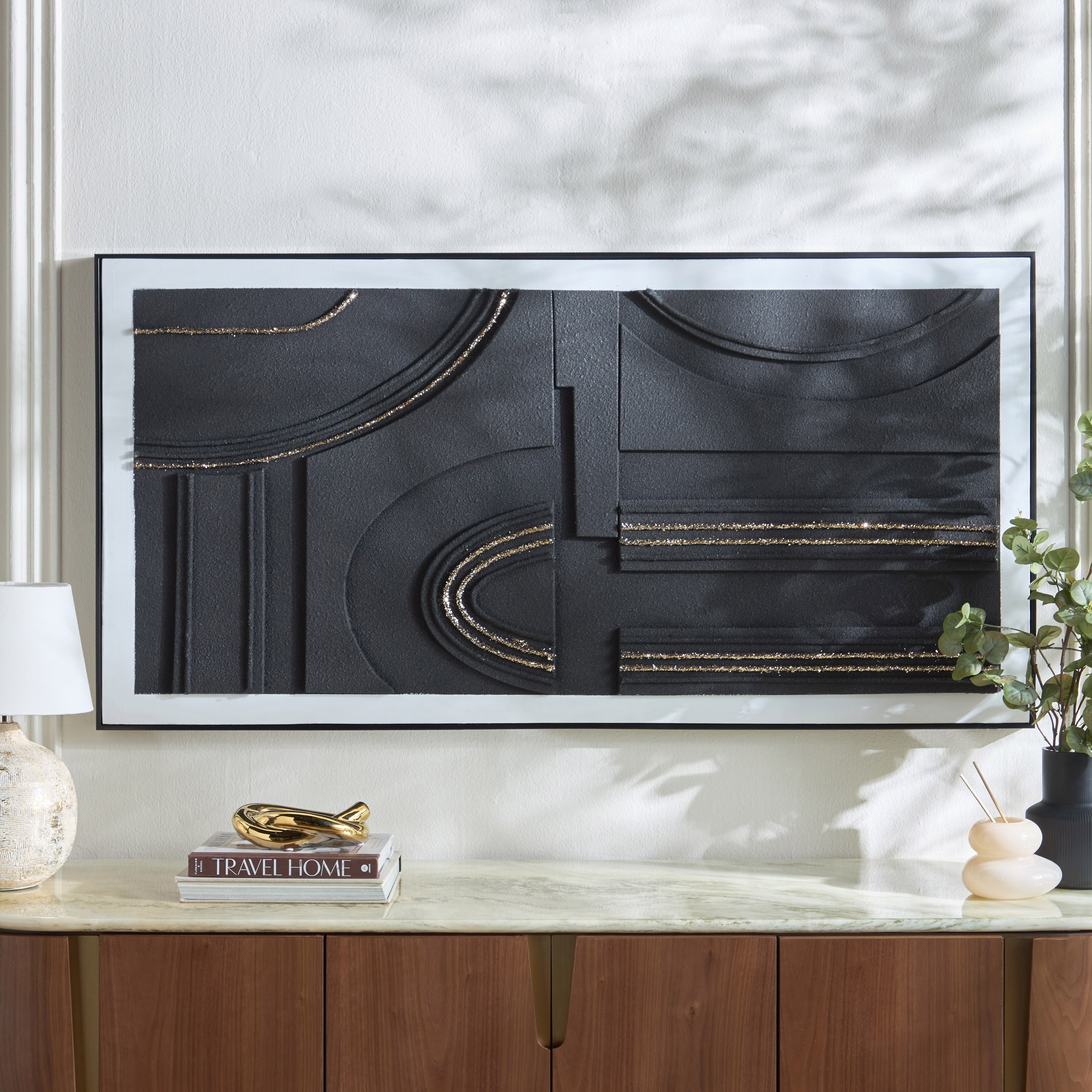 Luma Framed Hand-Painted Canvas Wall Art - 72x142 cm-household-walldecorandmirrors-wallart-image-3
