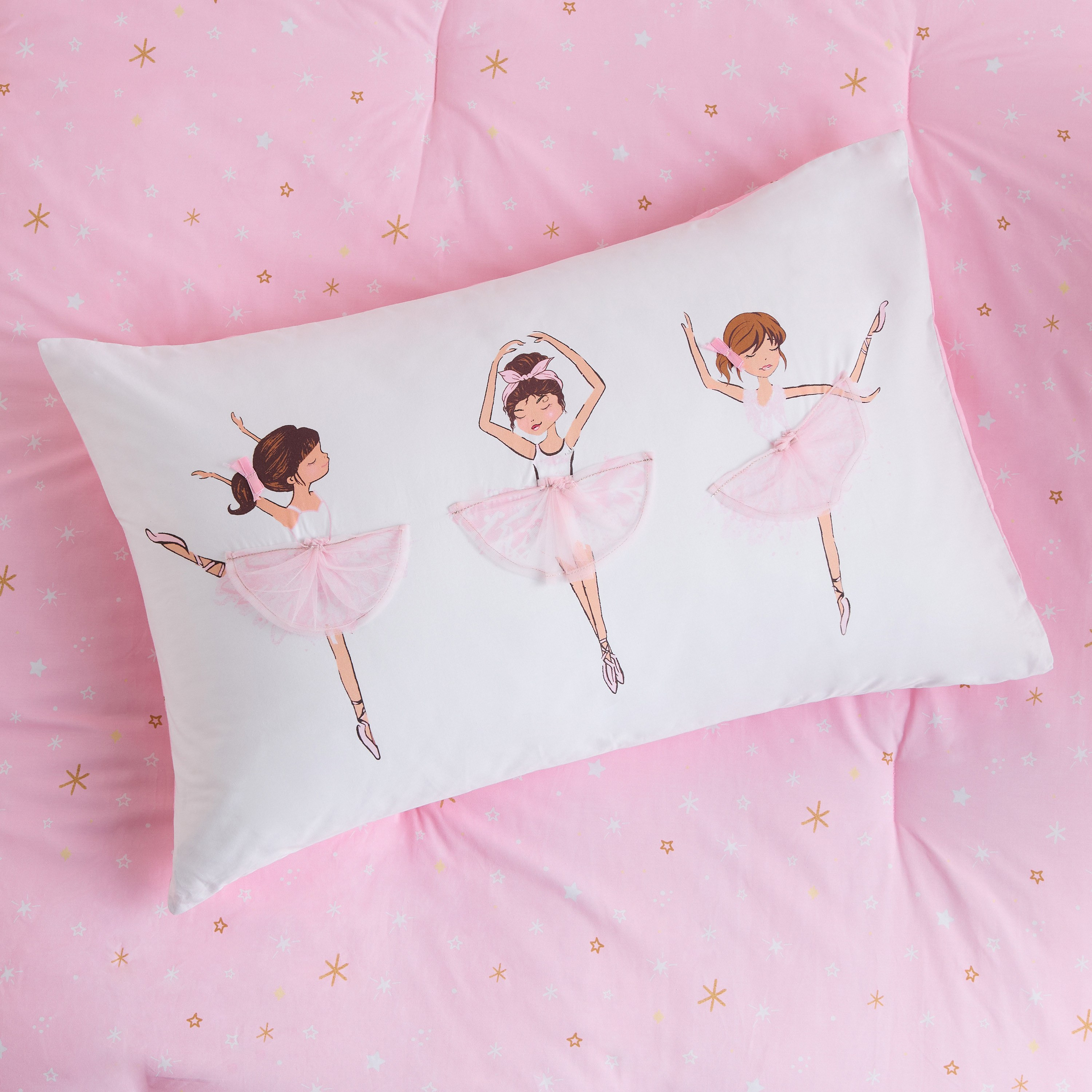 Isabella Ballerina Cotton Reversible 200 Thread Count 2-Piece Single Comforter Set - 135x220 cm-babyandkids-beddingandwindows-bedding-comforters-image-3