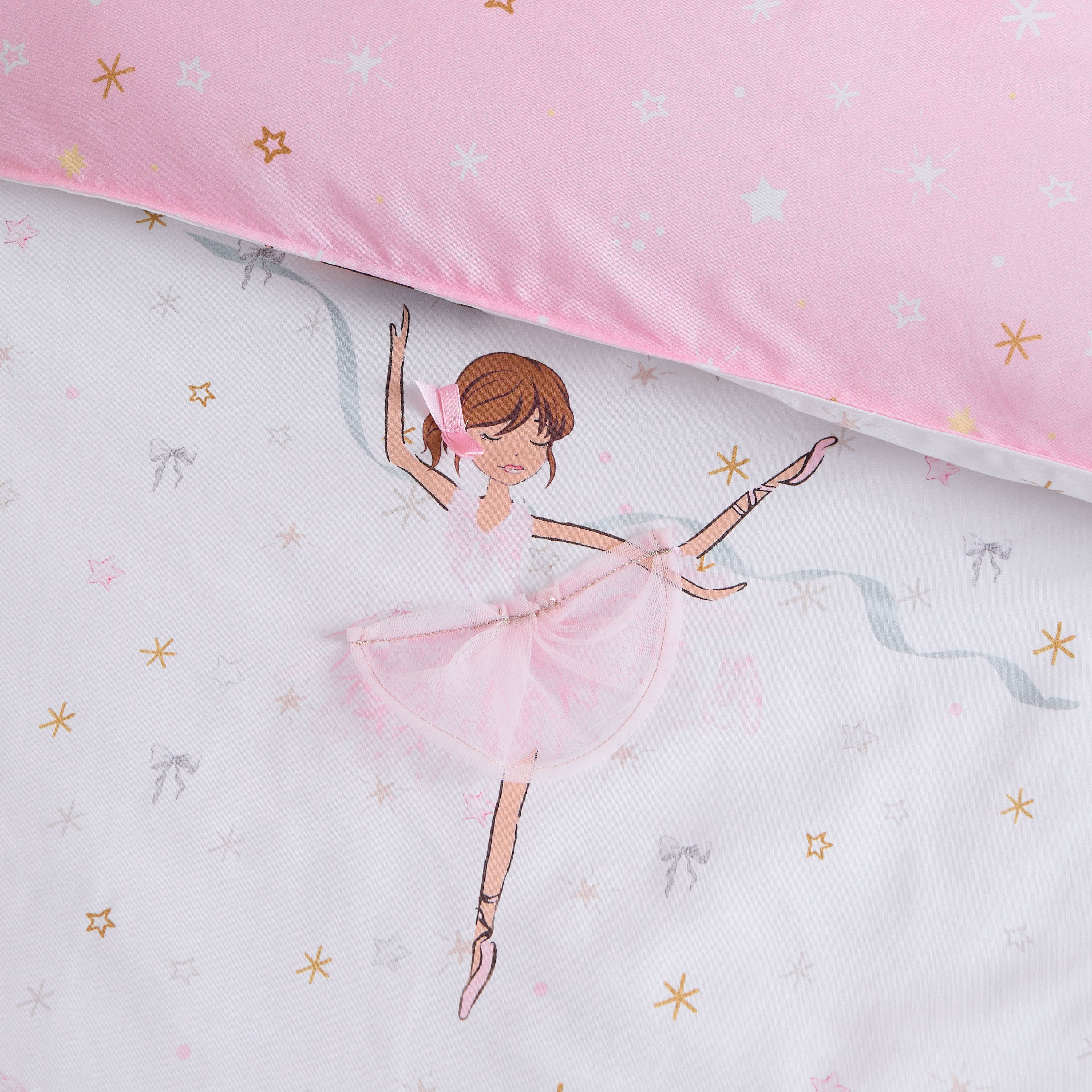 Isabella Ballerina Cotton Reversible 200 Thread Count 2-Piece Single Comforter Set - 135x220 cm-babyandkids-beddingandwindows-bedding-comforters-image-4