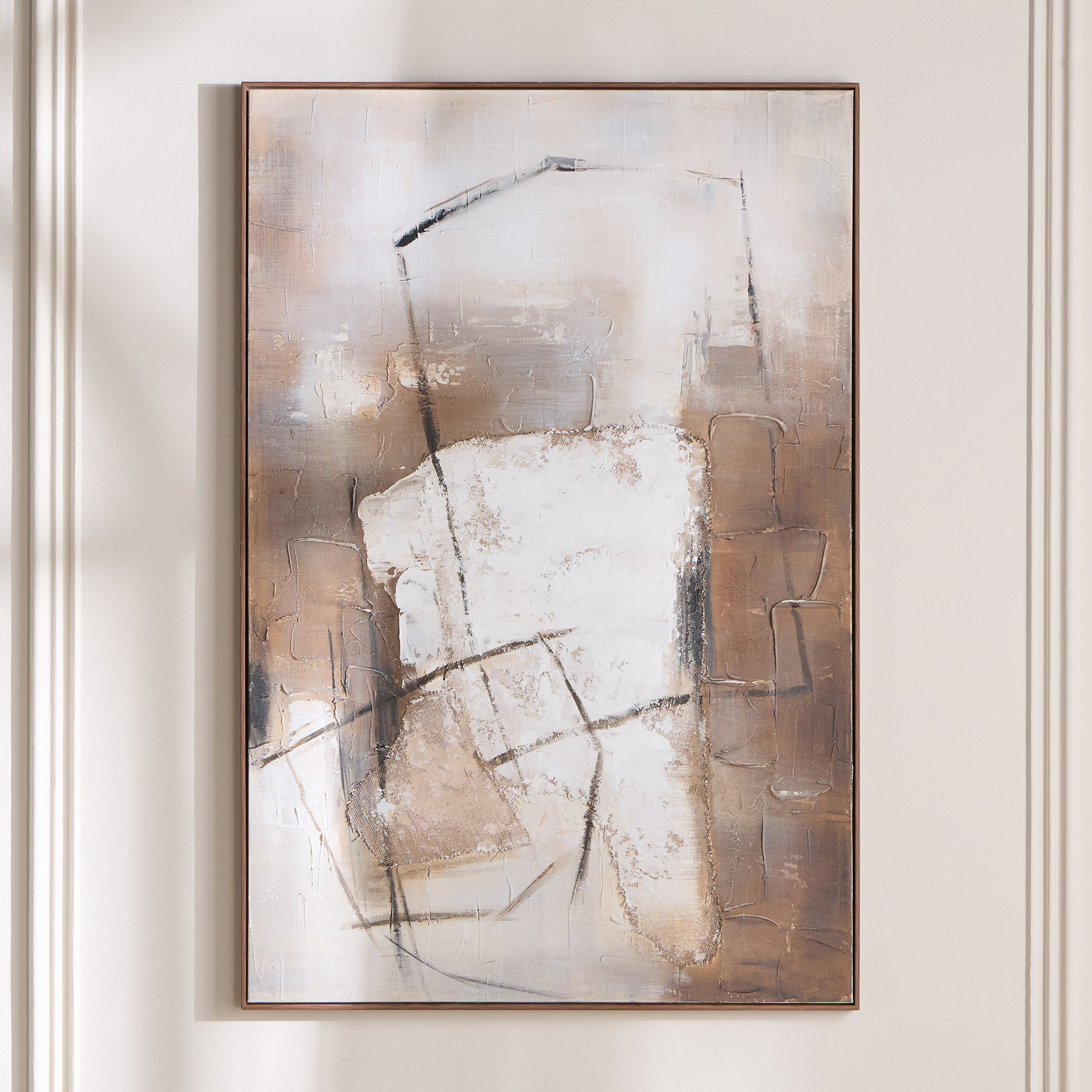 زينة حائط كانفاس مؤطرة - فلامارا - 100x150 سم-household-walldecorandmirrors-wallart-image-1