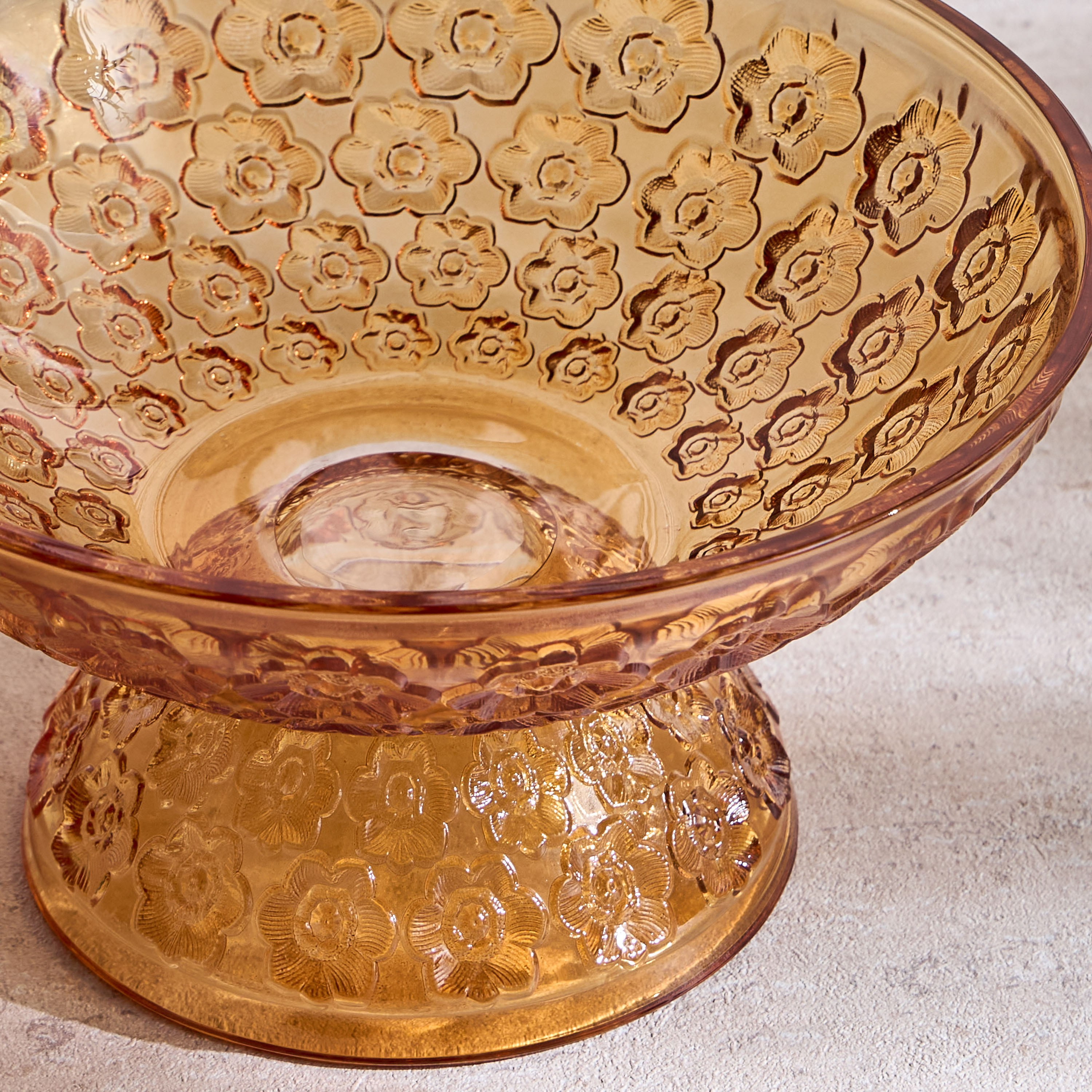 Bedouin Glass Footed Serving Bowl - 24 cm-household-dining-dinnerware-bowls-image-2