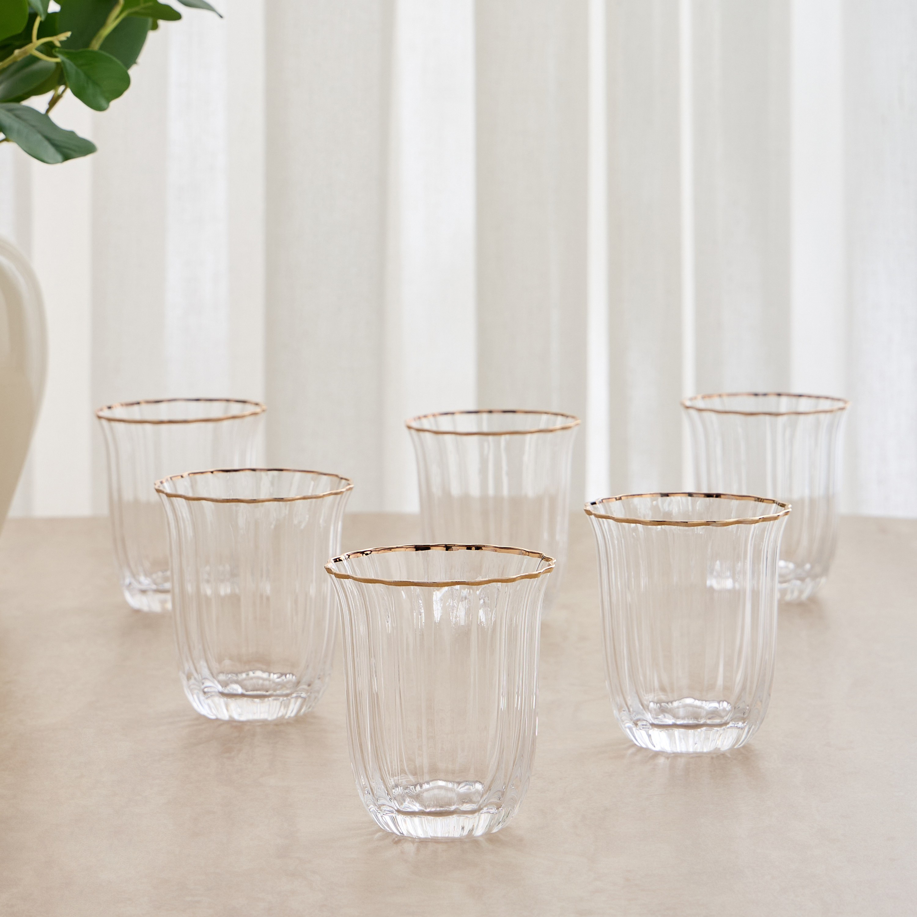 Raqiya 6-Piece DOF Glass Set - 280 ml-household-dining-glassware-drinkingglasses-image-1