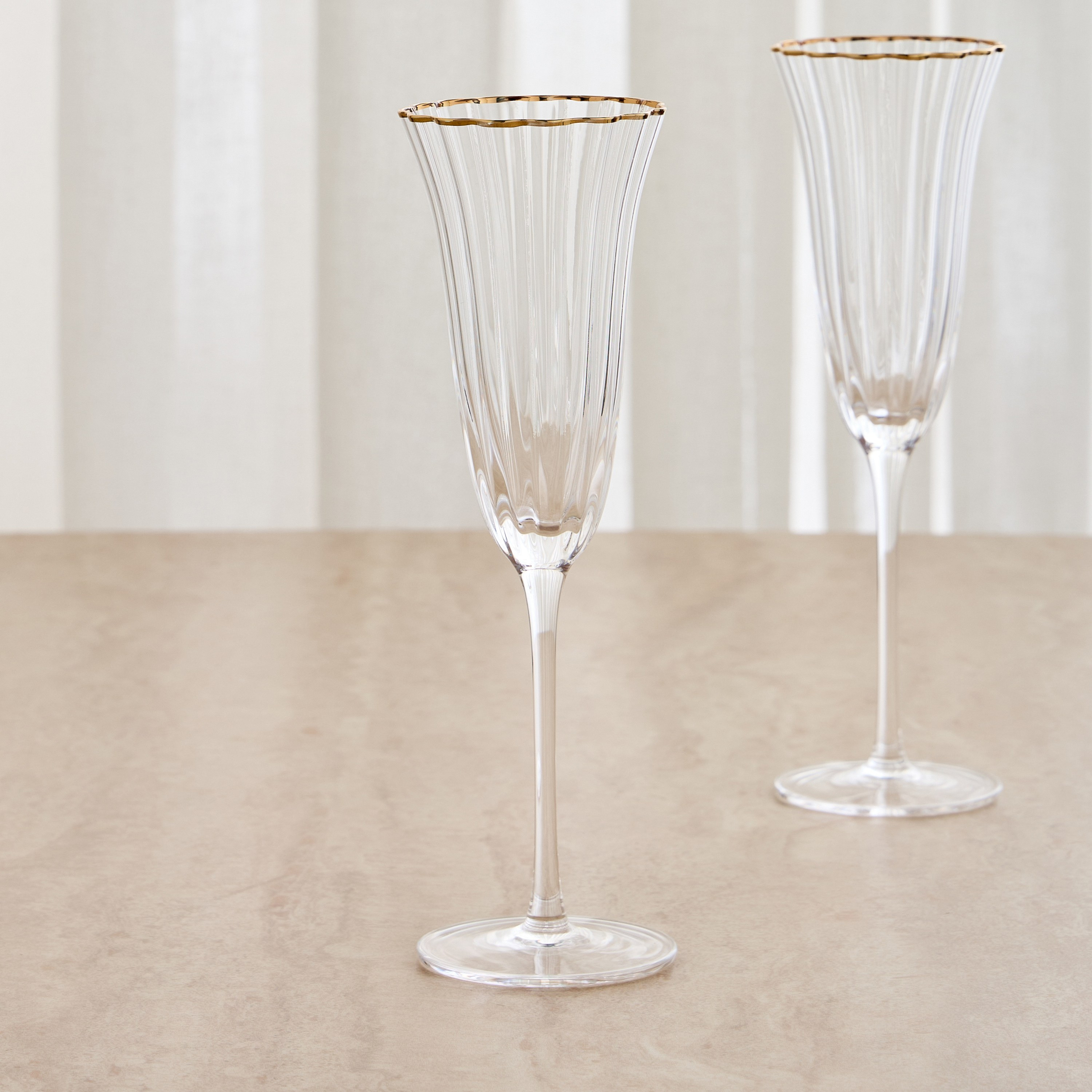 Raqiya 6-Piece Flute Glass Set - 205 ml-household-dining-glassware-stemware-image-2