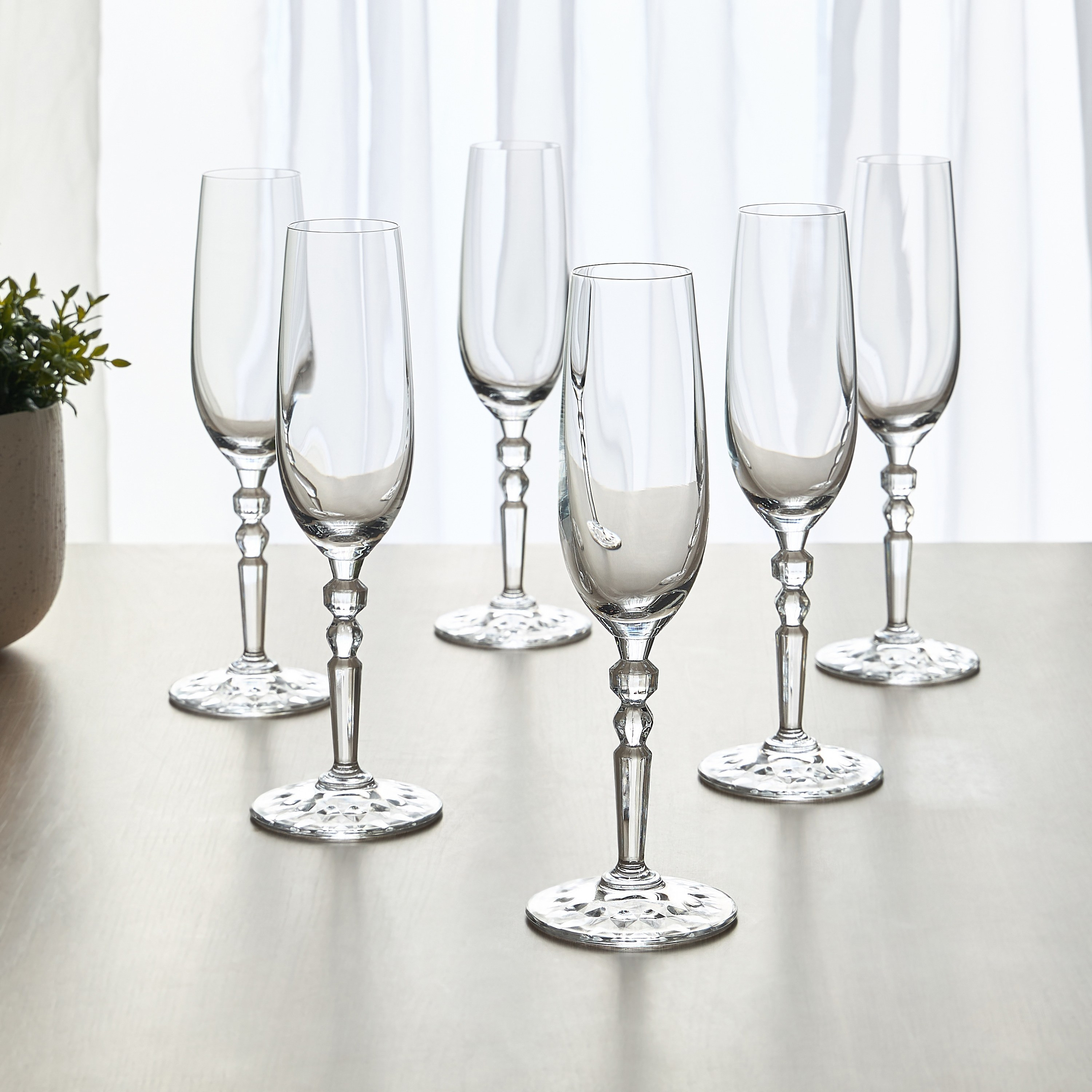 Dahab Maria 6-Piece Flute Glass Set - 250 ml-household-dining-glassware-stemware-image-1