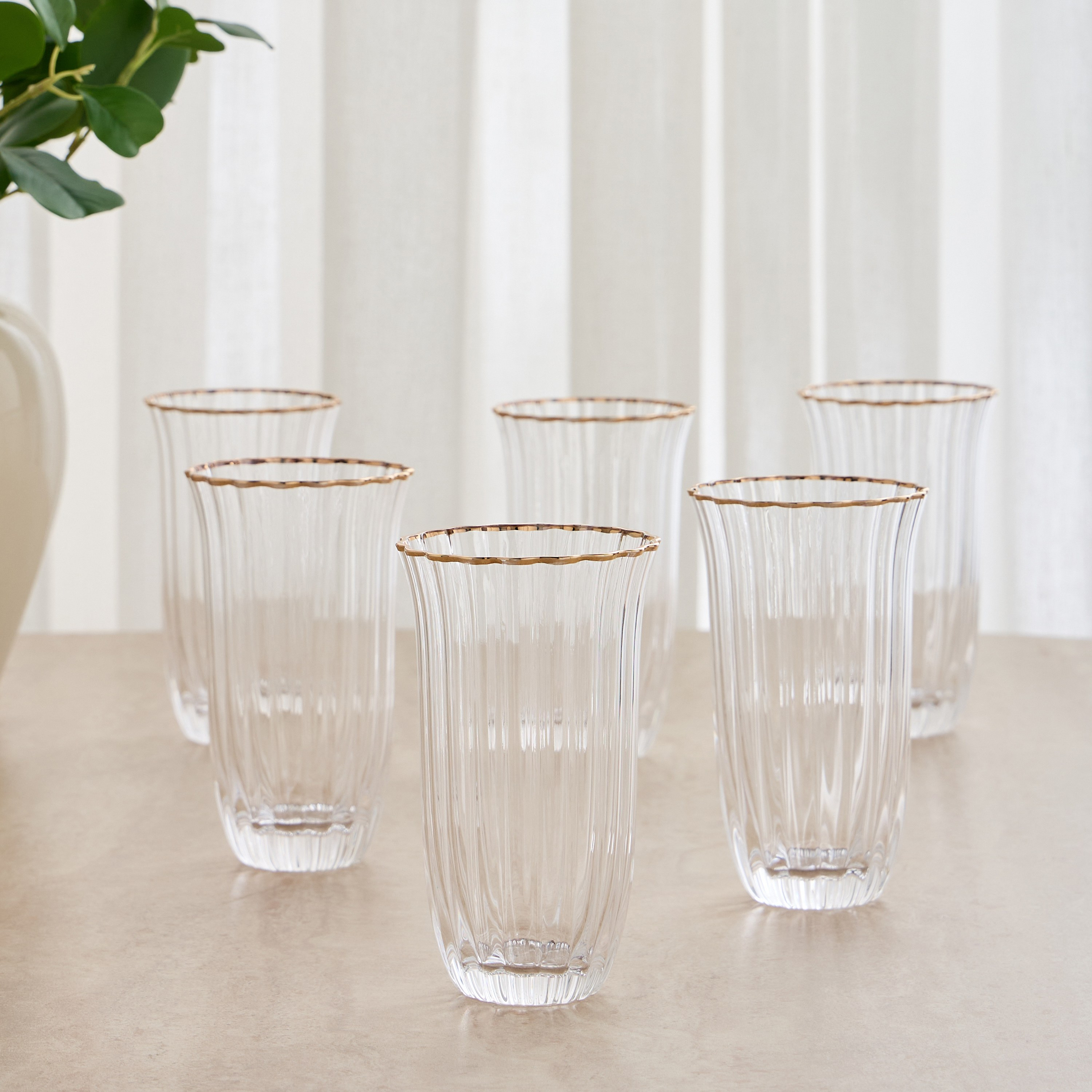 Raqiya 6-Piece Highball Glass Set - 405 ml-household-dining-glassware-drinkingglasses-image-2
