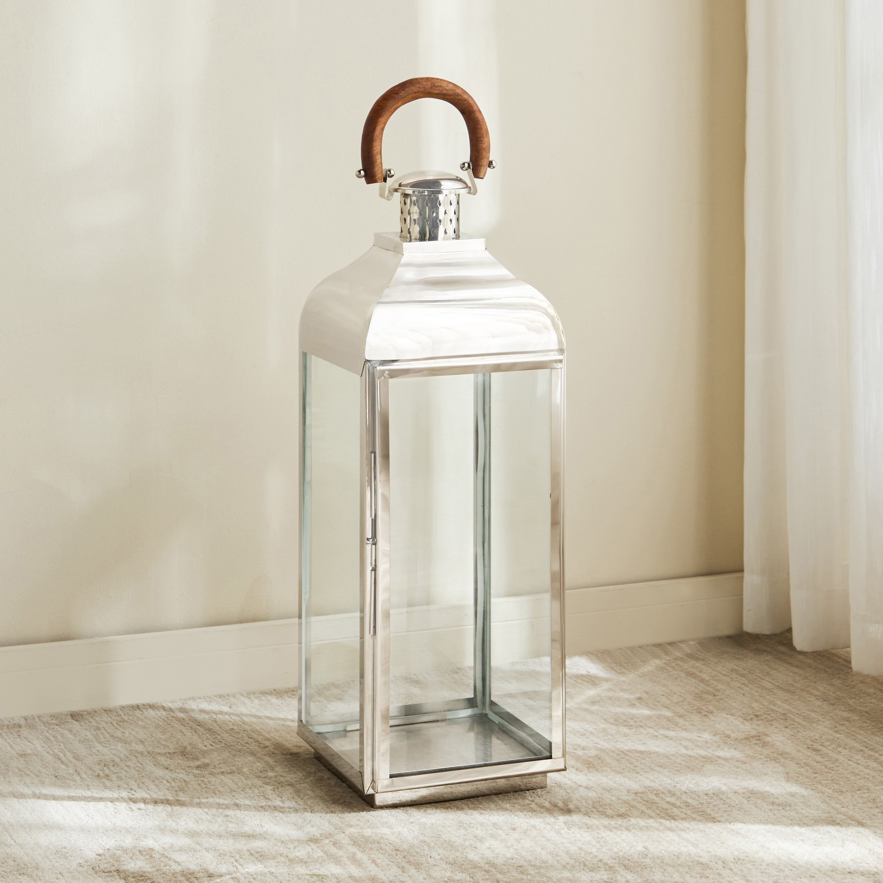Astoria Metal and Glass Lantern - 76 cm