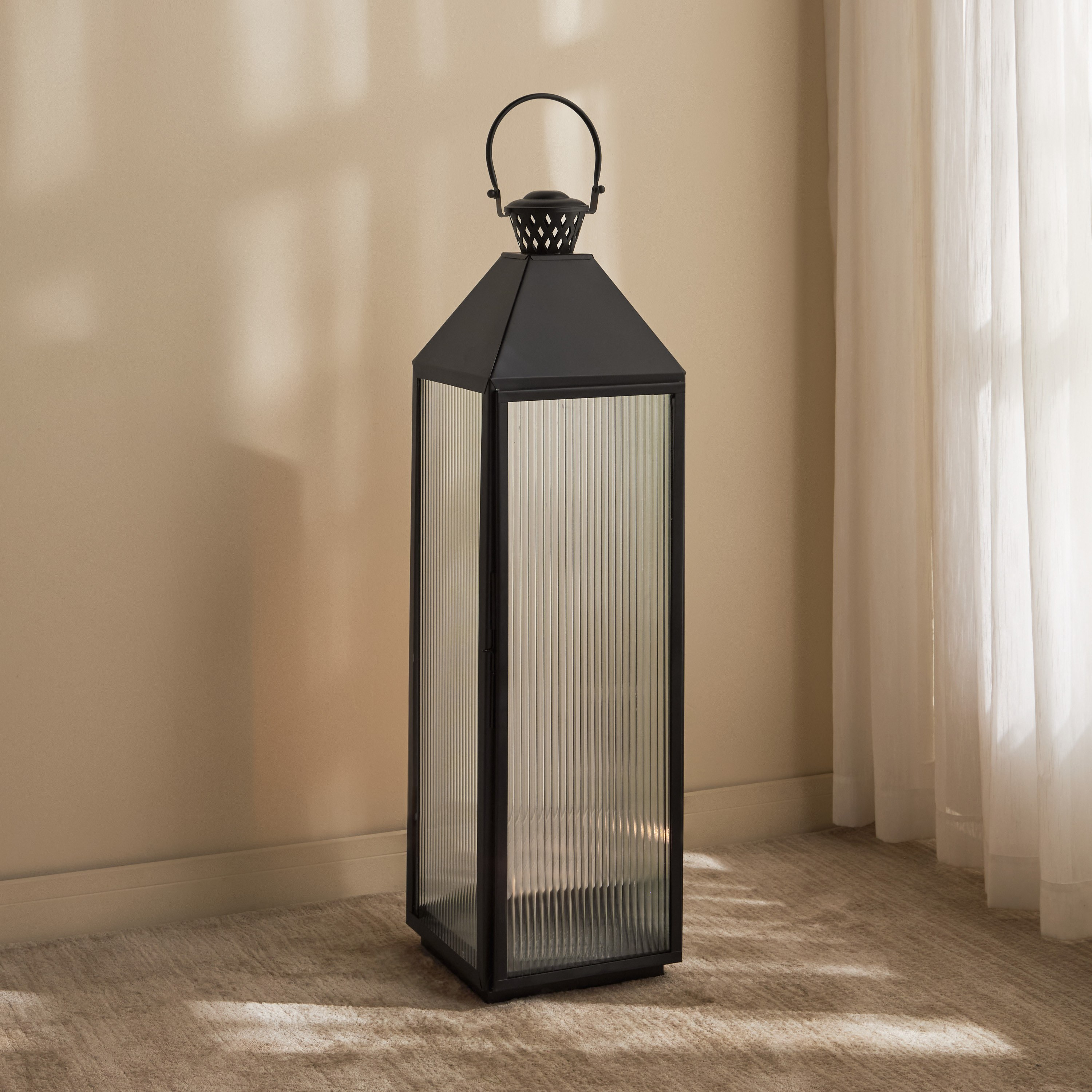 فانوس معدن وزجاج - أدولف - 114 سم-household-decor-candleholdersandlanterns-image-2