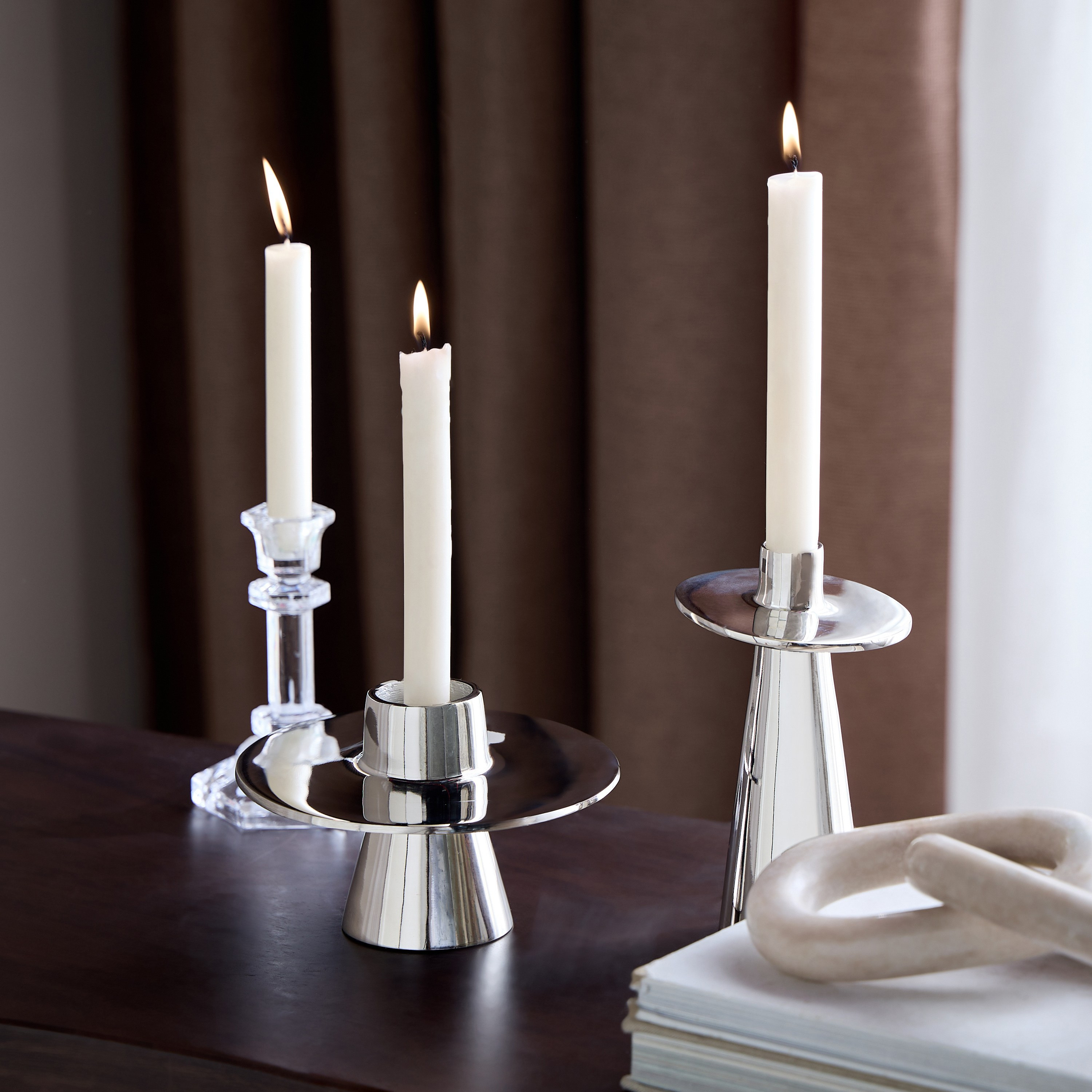 حامل شموع رفيعة معدن - نوف ديسك - 18 سم-household-decor-candleholdersandlanterns-image-6