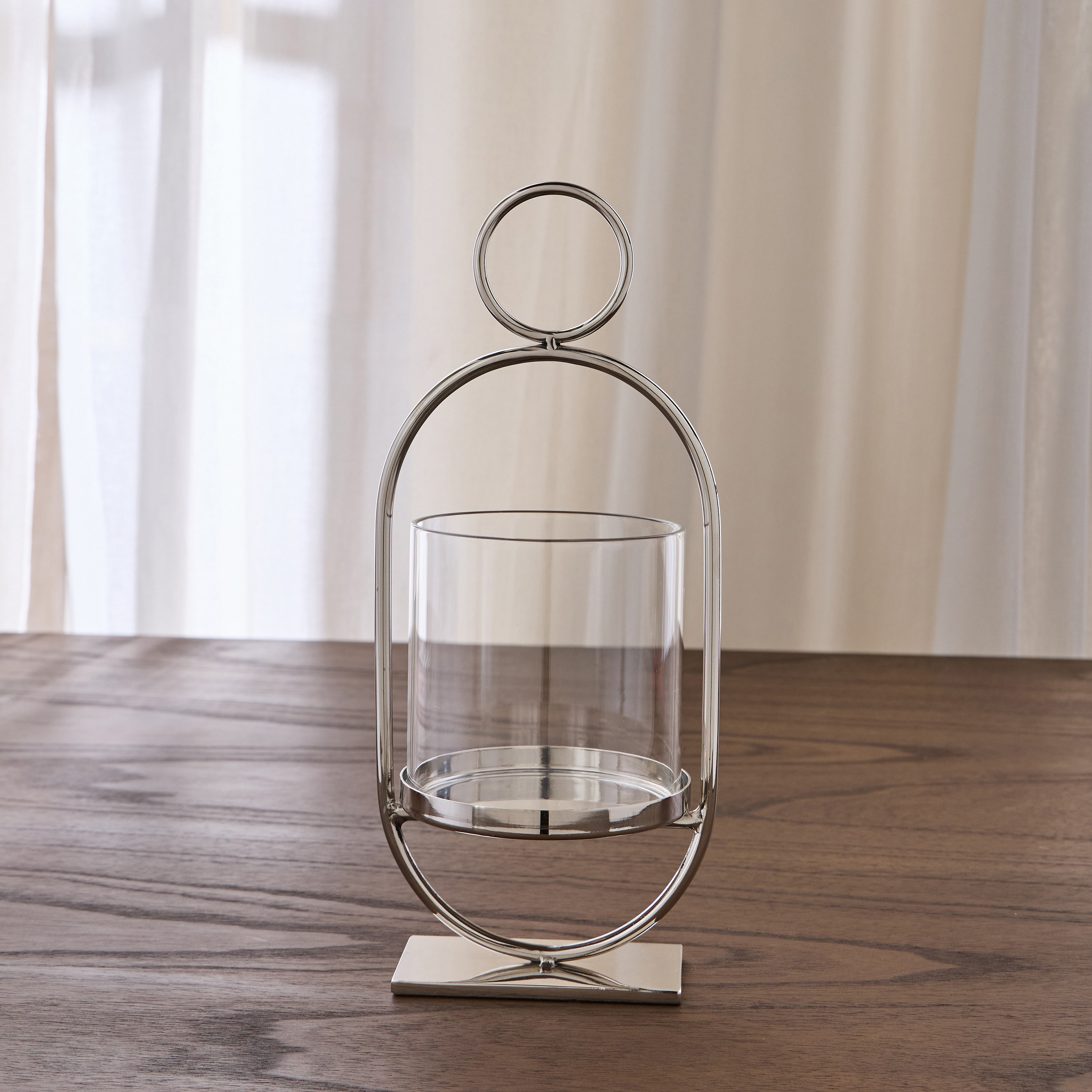 Nouf Metal Pillar Candleholder - 35 cm