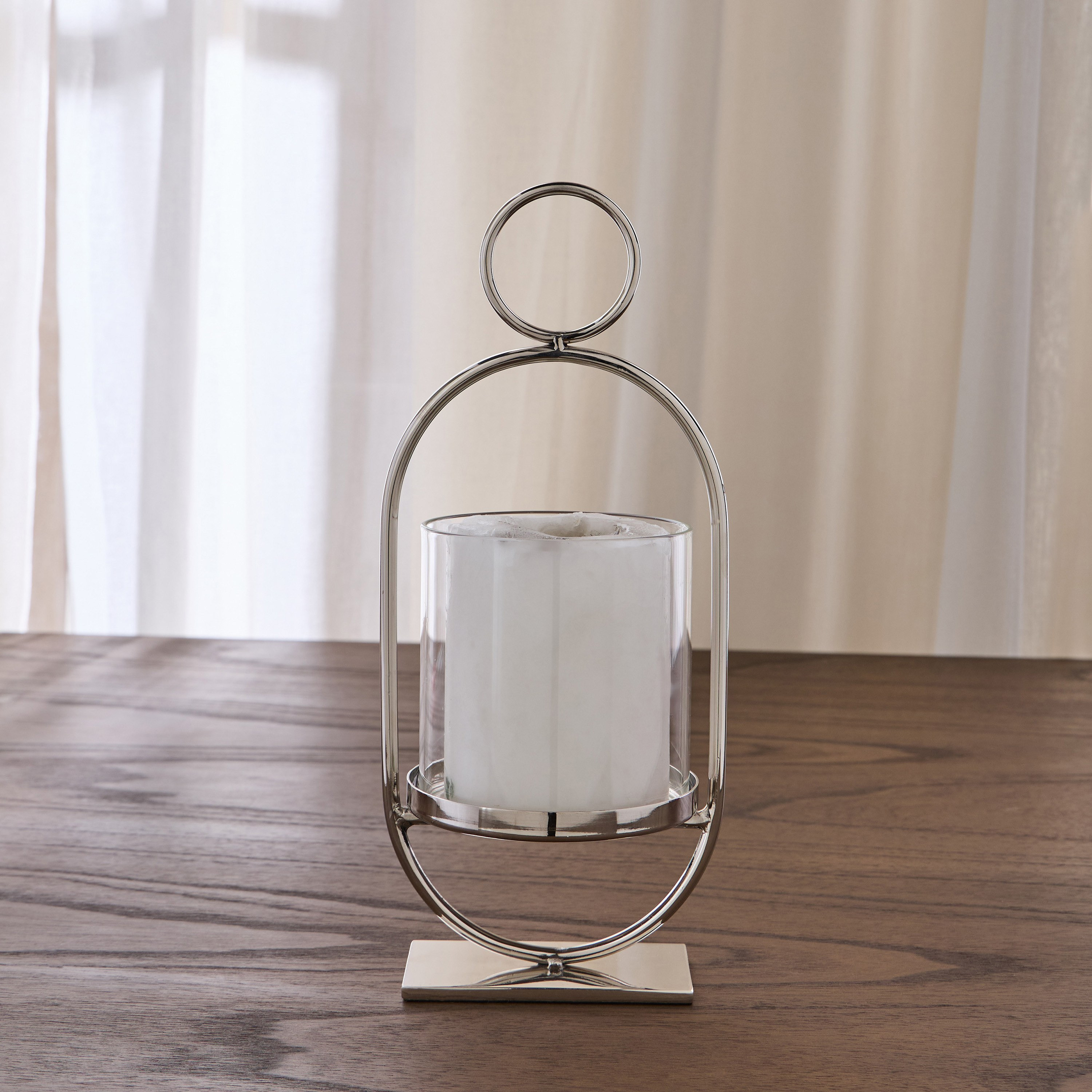 Nouf Metal Pillar Candleholder - 35 cm-household-decor-candleholdersandlanterns-image-2