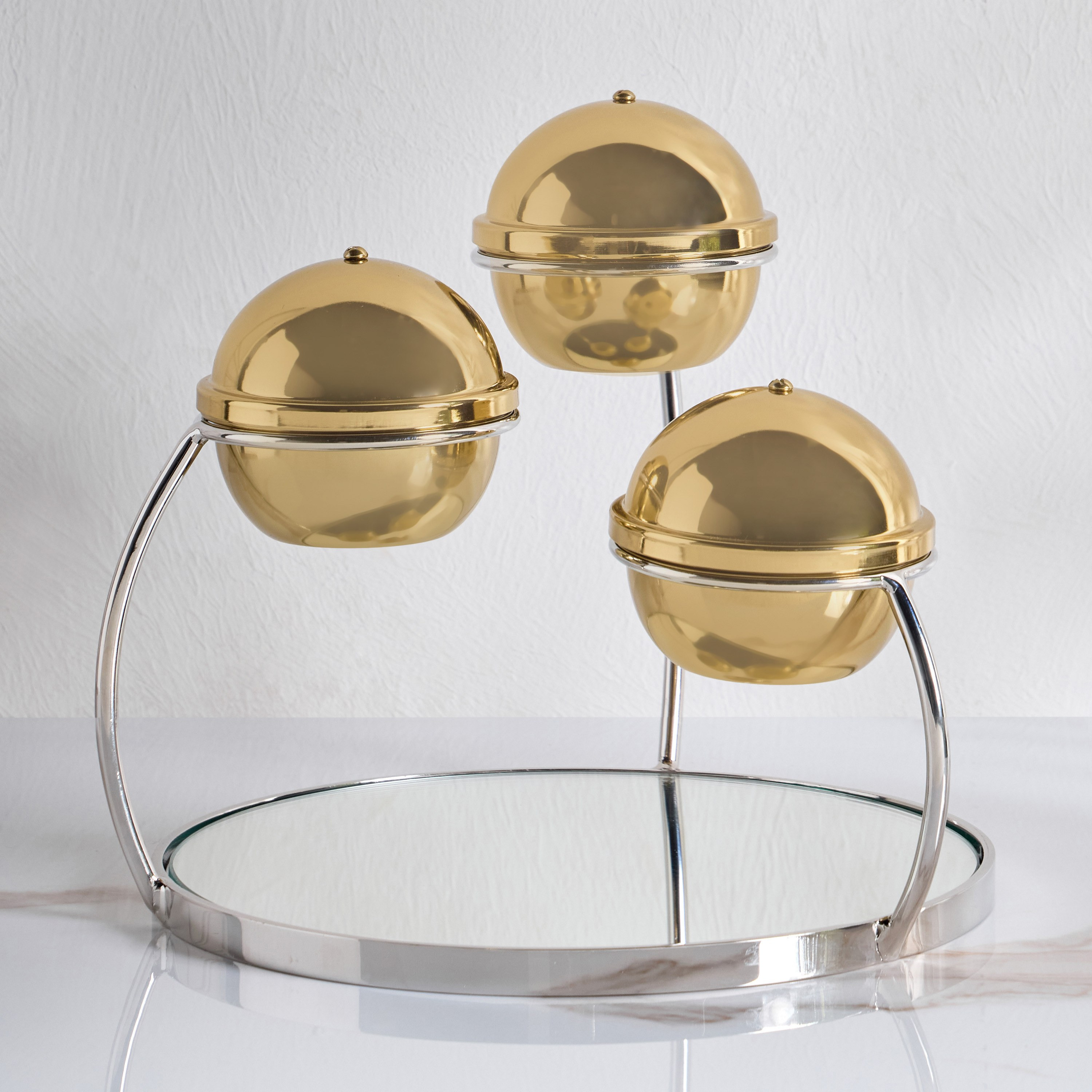 Noor Crescent 3-Bowl Condiment Set