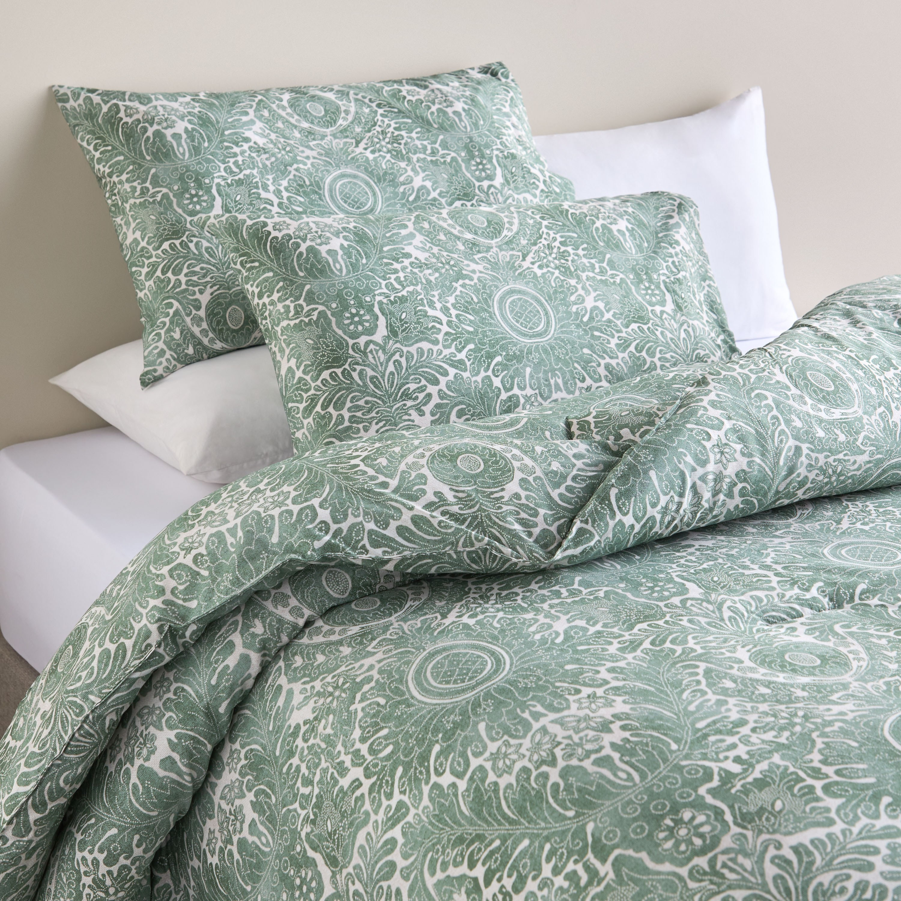 Sarong Cotton Printed 3-Piece Super King Comforter Set - 240x260 cm-household-bedding-comfortersandbedspreads-comforters-image-1