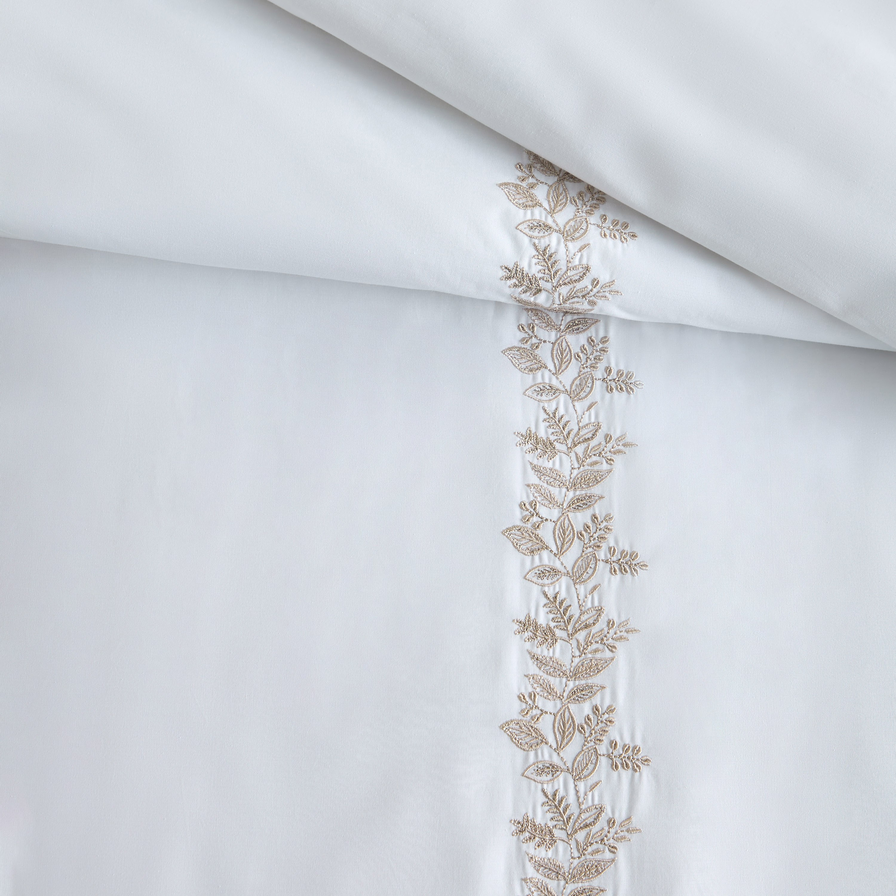 Linear Leaf Cotton Embroidered 3-Piece King Duvet Cover Set - 220x230 cm-household-bedding-duvetandcovers-duvetcovers-image-4