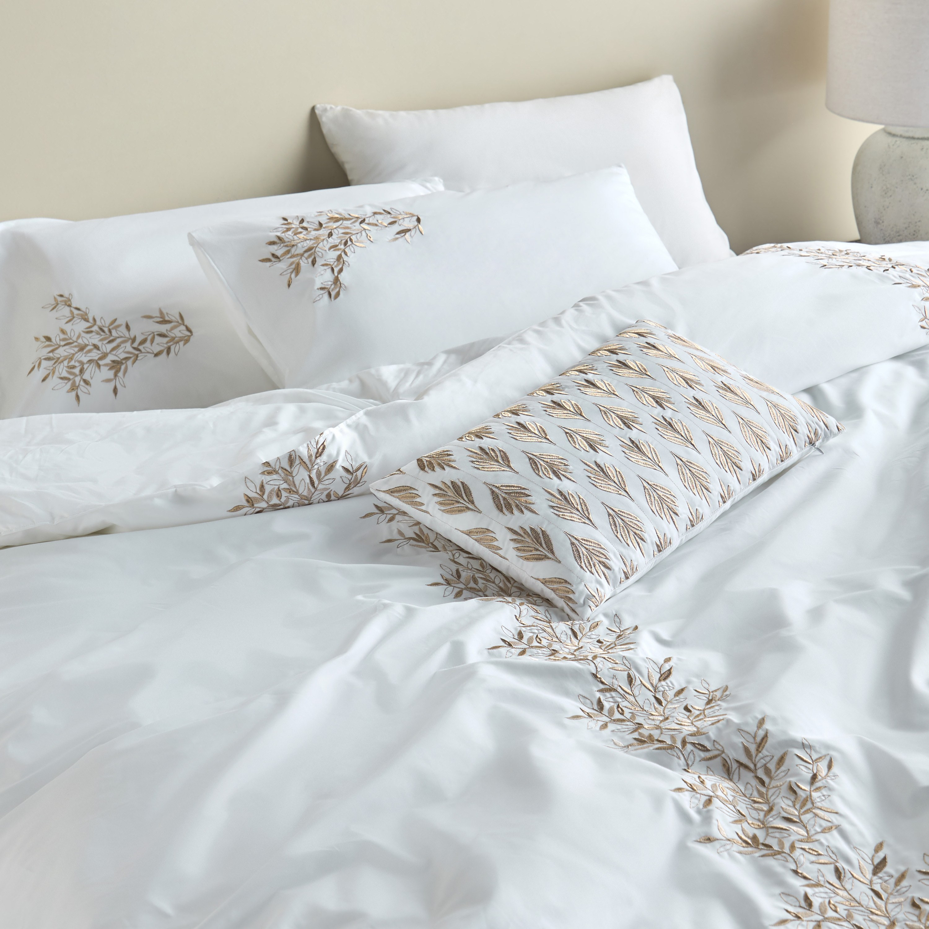 Shimery Cotton Embroidered 4-Piece Super King Comforter Set - 240x260 cm-household-bedding-comfortersandbedspreads-comforters-image-5