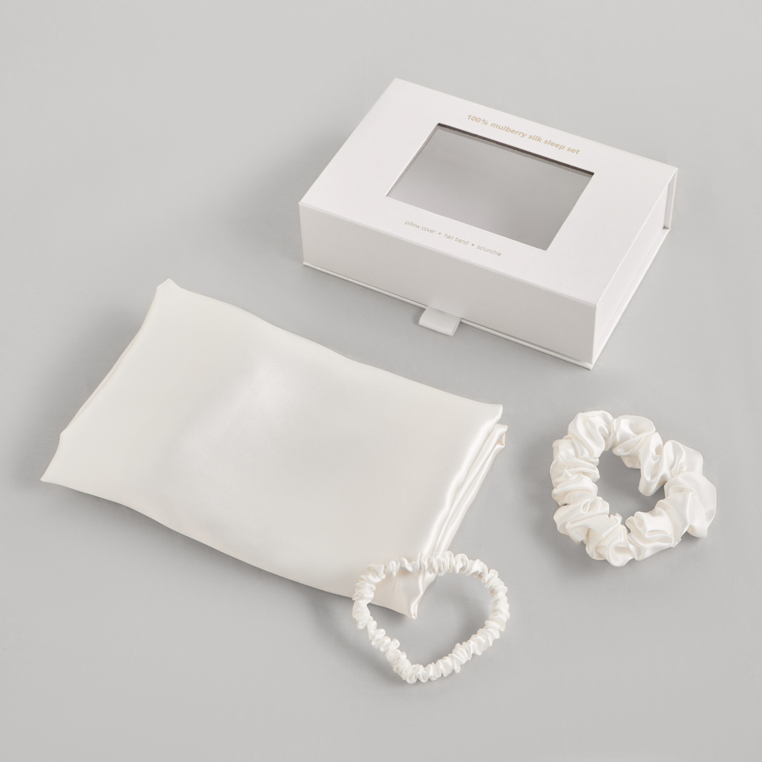 Veloura Mulberry Silk Pillowcase with Scrunchie and Hairband - 50x75 cm-household-bedding-sheetsandpillowcases-pillowcases-image-4