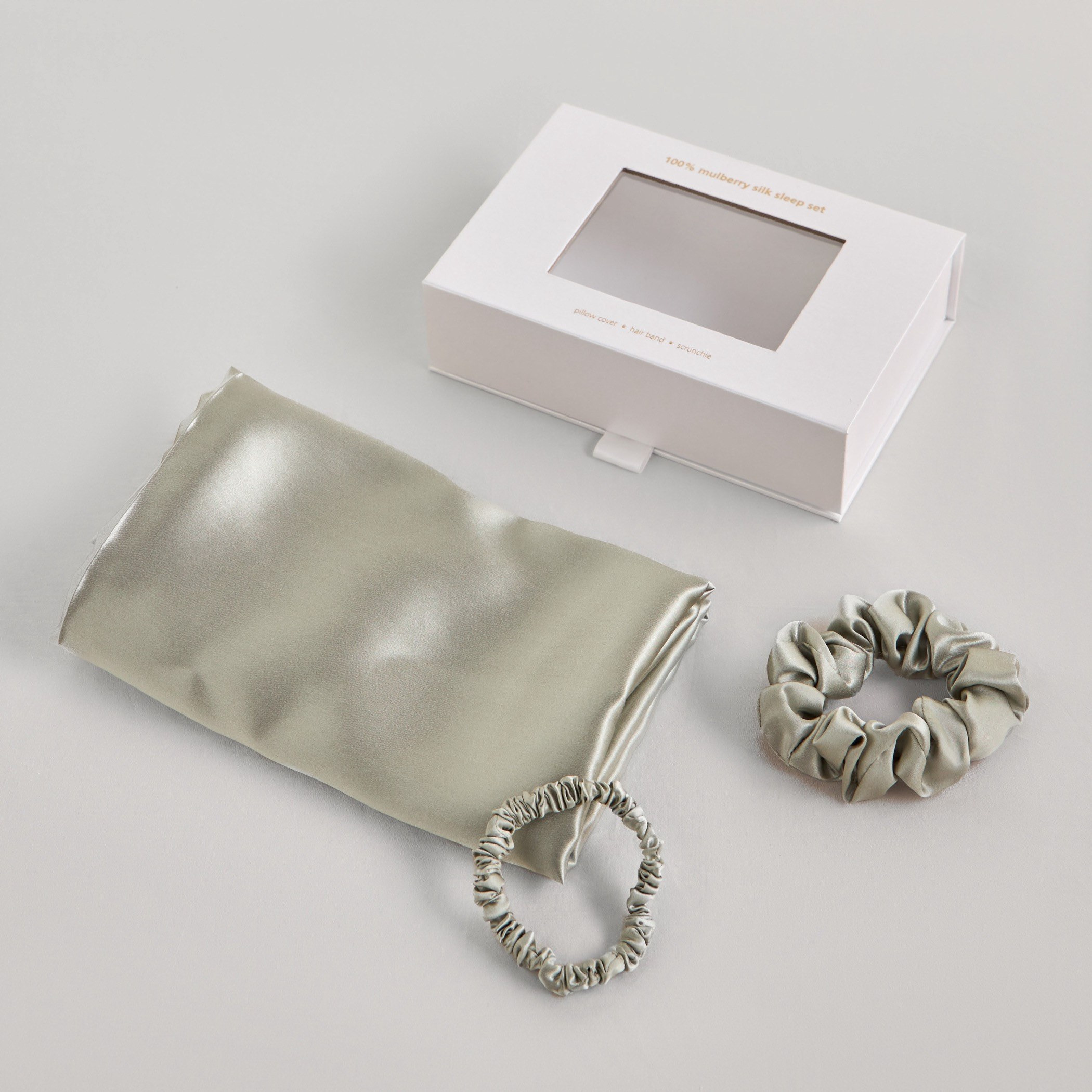 Veloura Mulberry Silk Pillowcase with Scrunchie and Hairband - 50x75 cm-household-bedding-sheetsandpillowcases-pillowcases-image-4