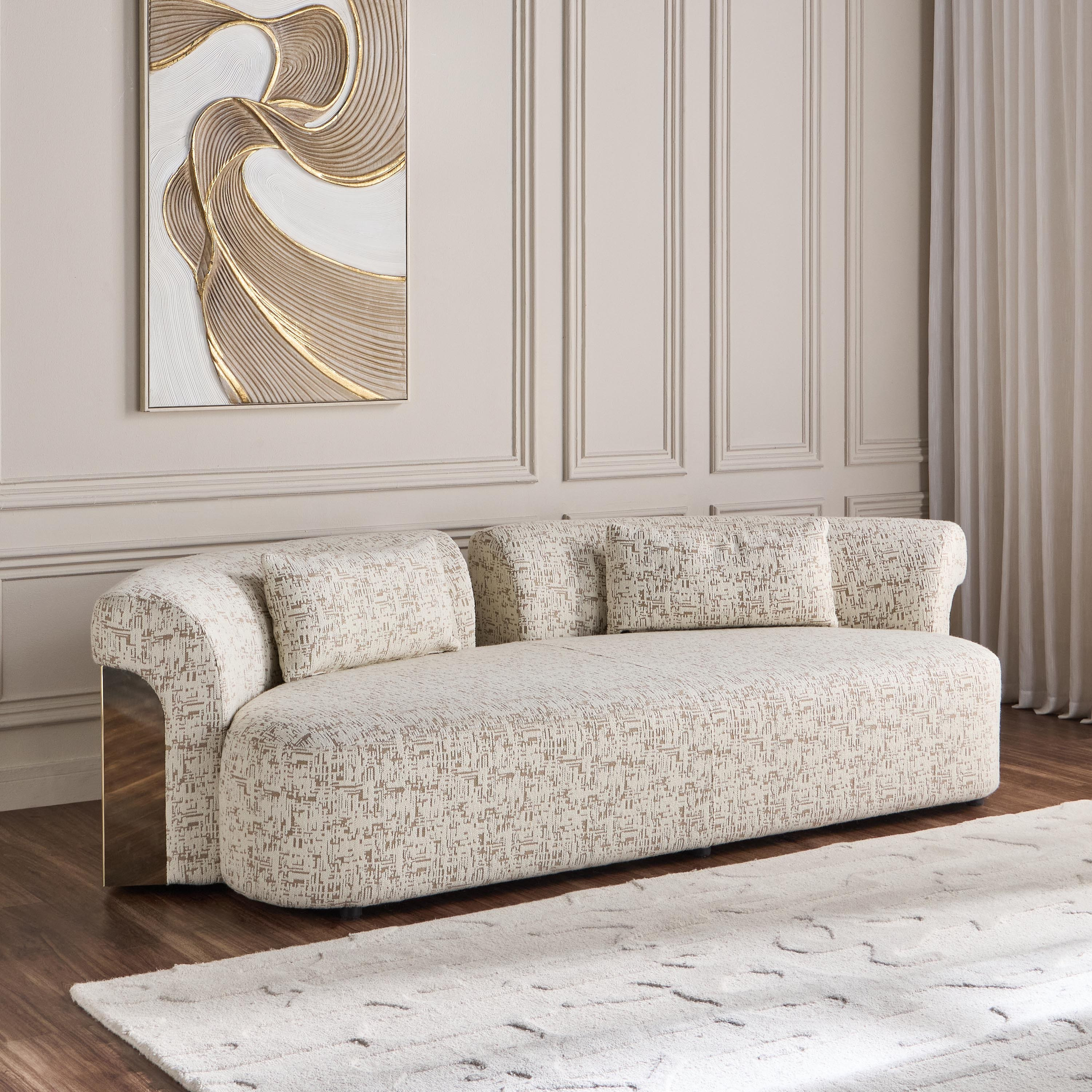 Jenna 4-Seater Fabric Sofa