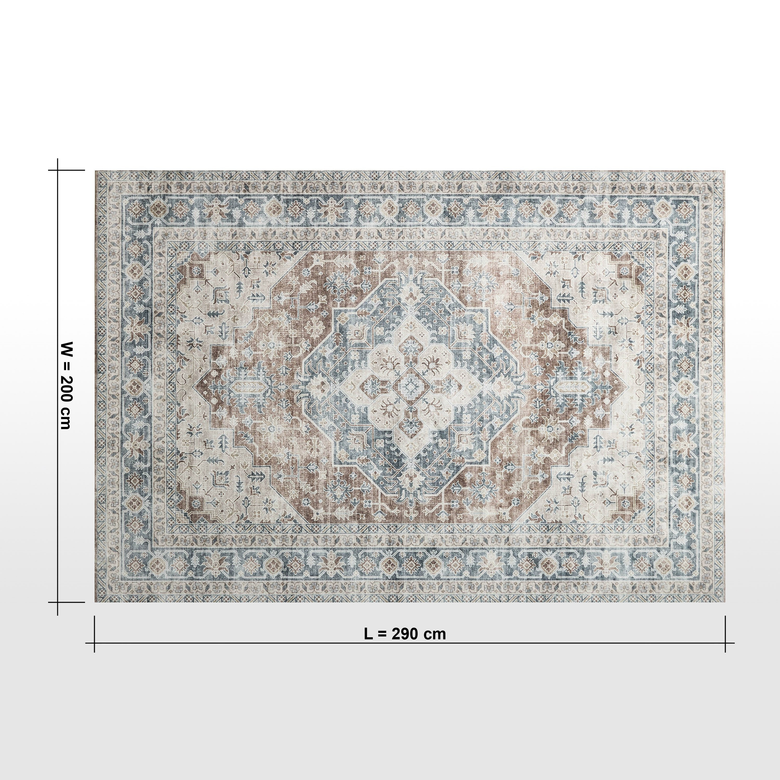 Mireya Printed Rug - 200x290 cm-household-rugsandcarpets-rugs-image-6