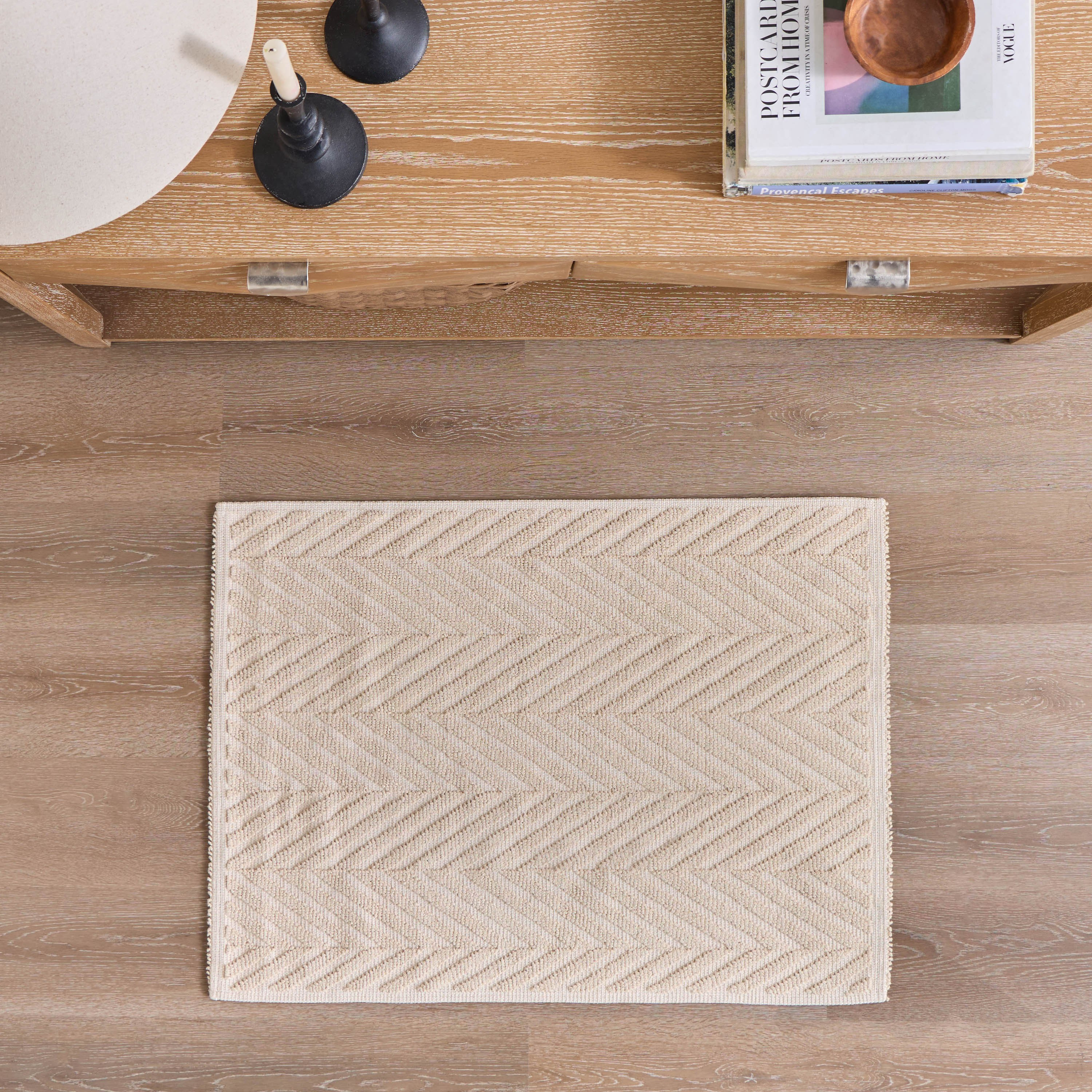 Karva Lupin Cotton Dhurrie - 70x90 cm-household-rugsandcarpets-rugs-image-1