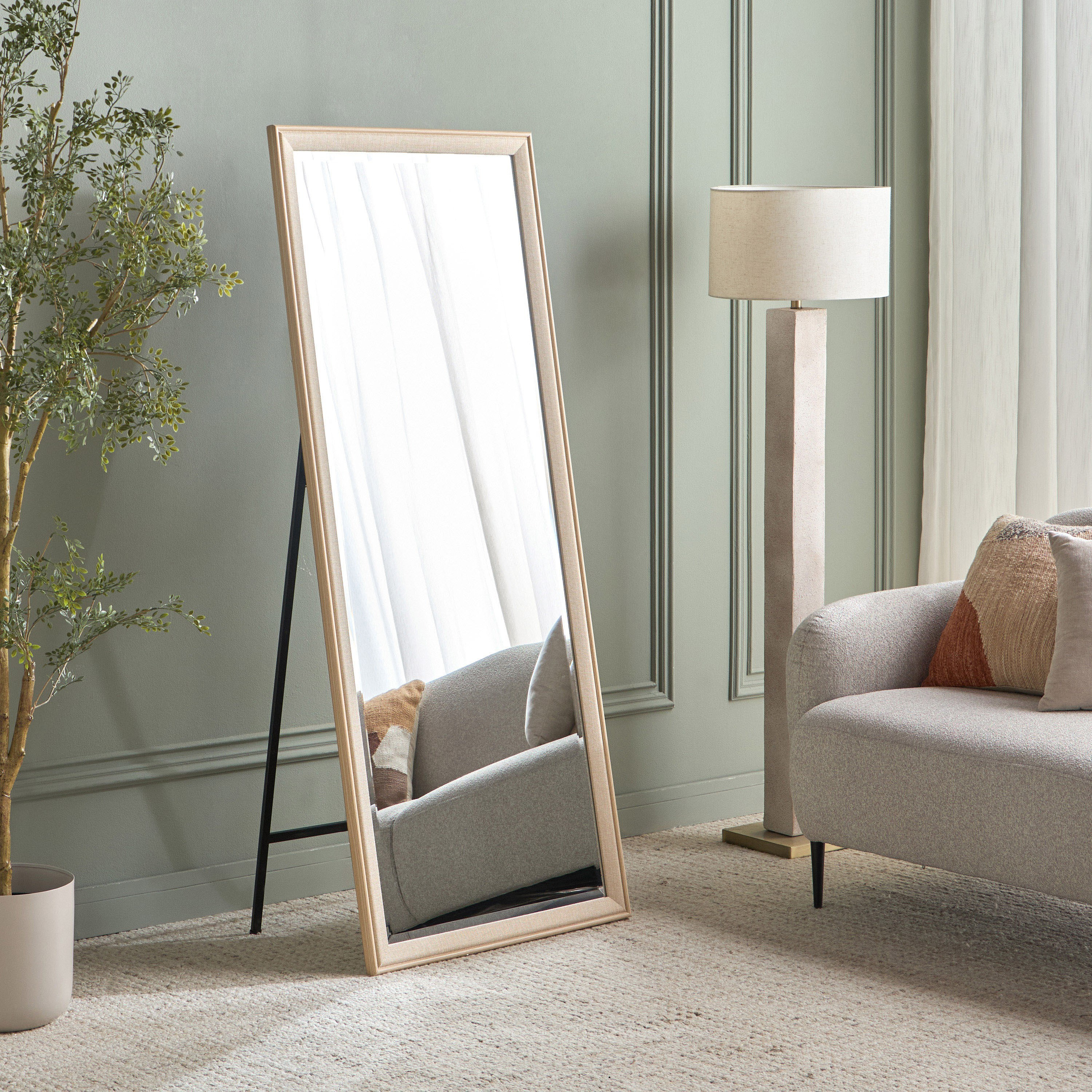 مرآة أرضية متكئة - مشنا - 69x169 سم-household-walldecorandmirrors-mirrors-floormirrors-image-1