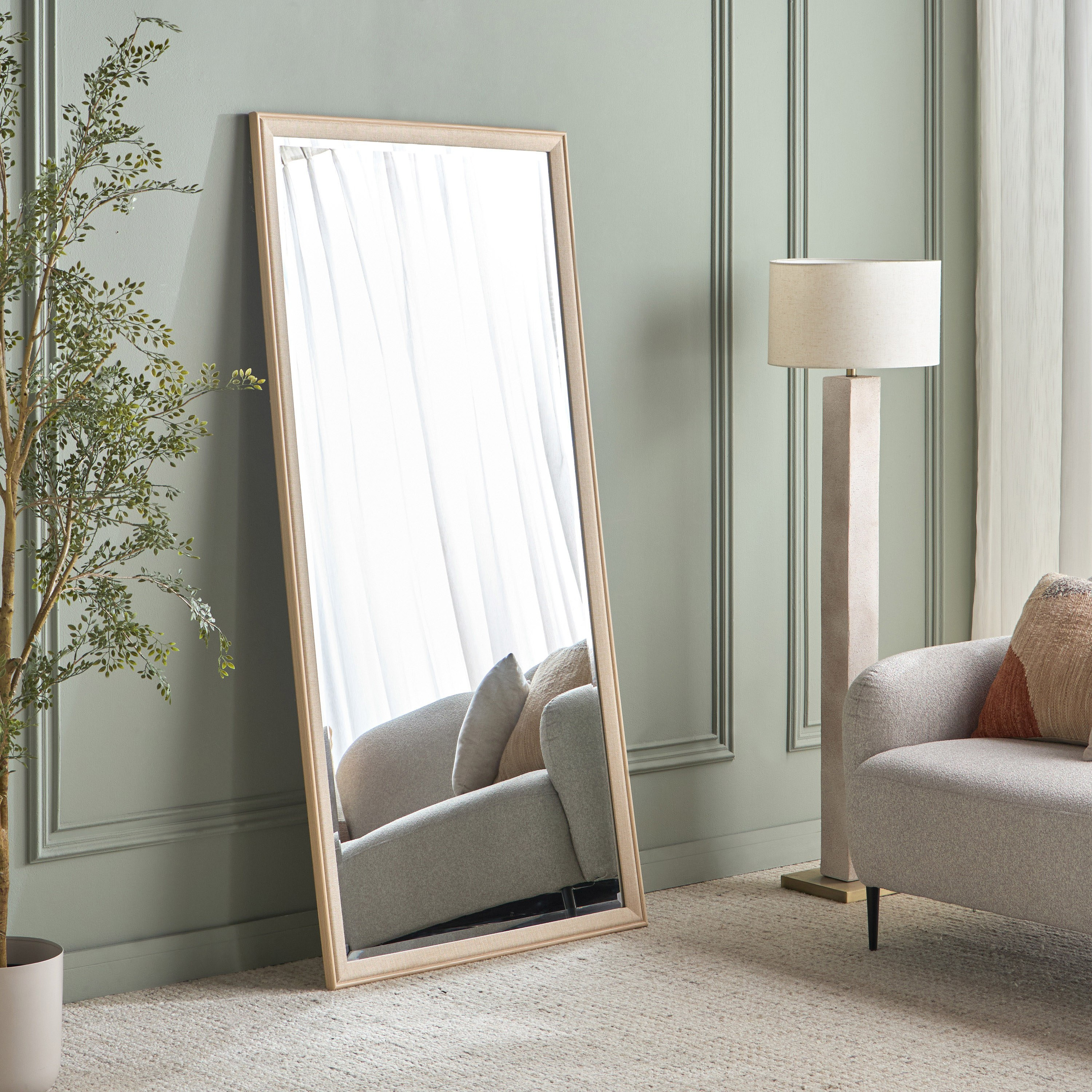 Mashna Bevelled Leaner Mirror - 89x189 cm-household-walldecorandmirrors-mirrors-floormirrors-image-1