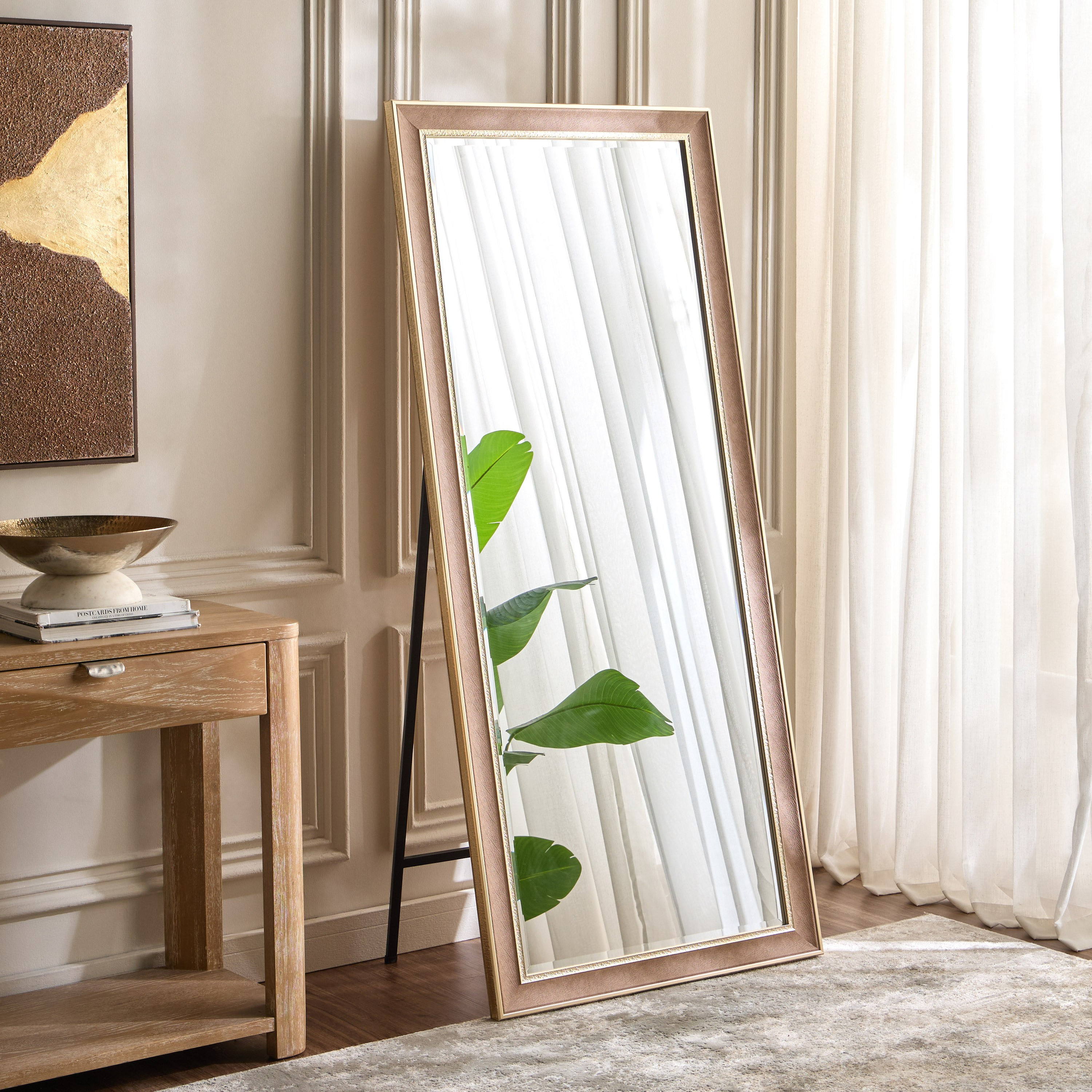 Desma Bevelled Floor Mirror - 172x72 cm-household-walldecorandmirrors-mirrors-floormirrors-image-1