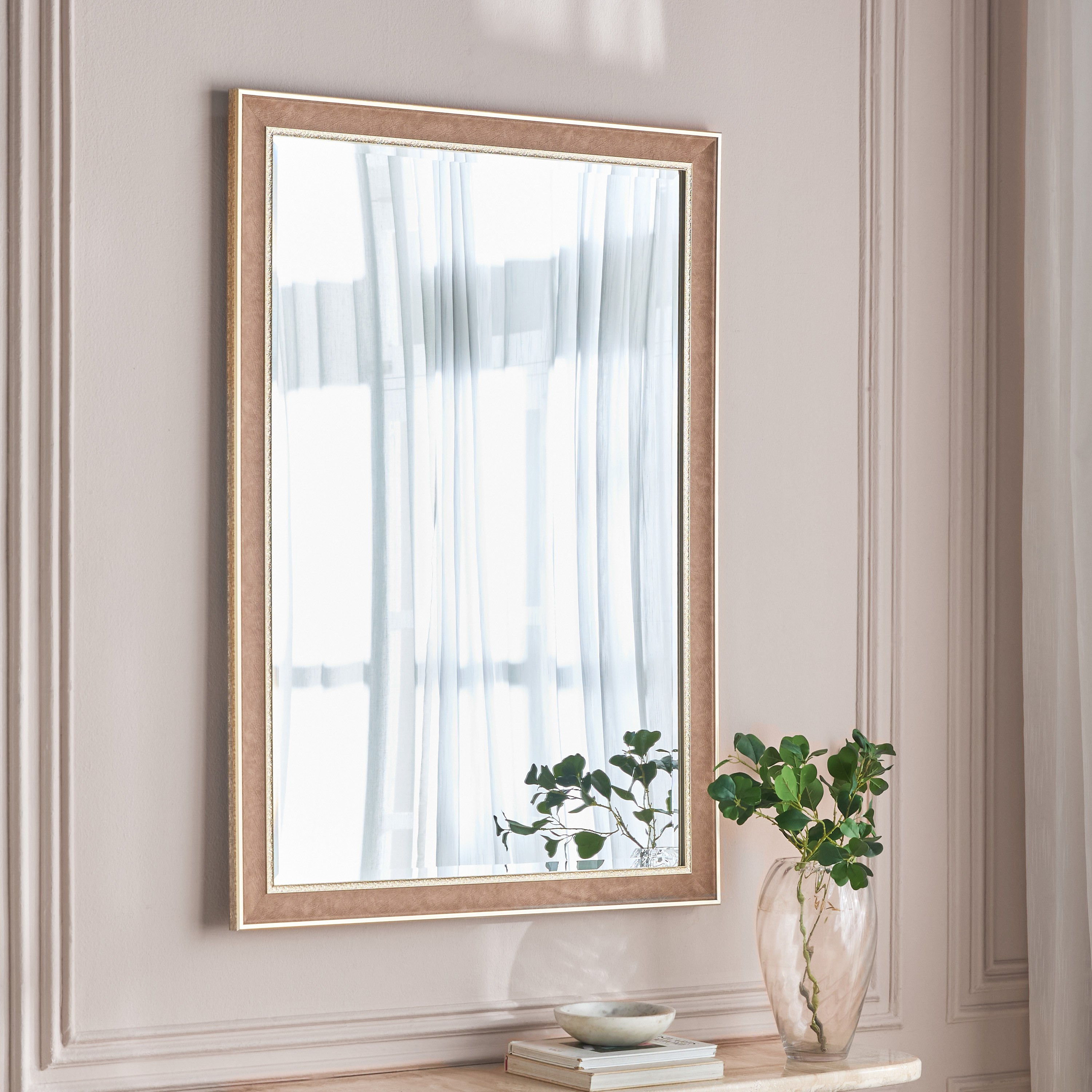 Desma Bevelled Wall Mirror - 92x132 cm-household-walldecorandmirrors-mirrors-wallmirrors-image-1