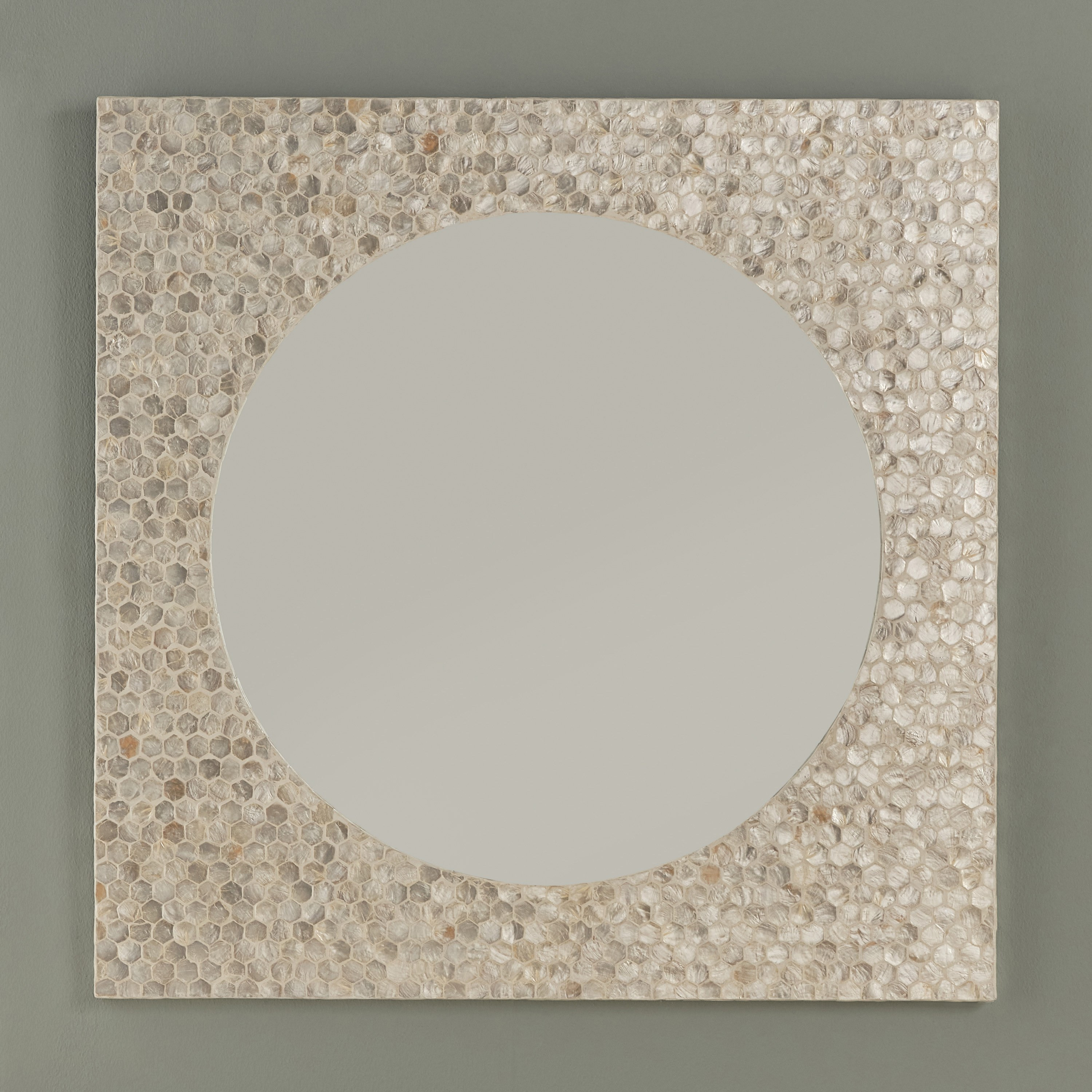 Capora Capiz Wall Mirror - 80x80 cm-household-walldecorandmirrors-mirrors-wallmirrors-image-2