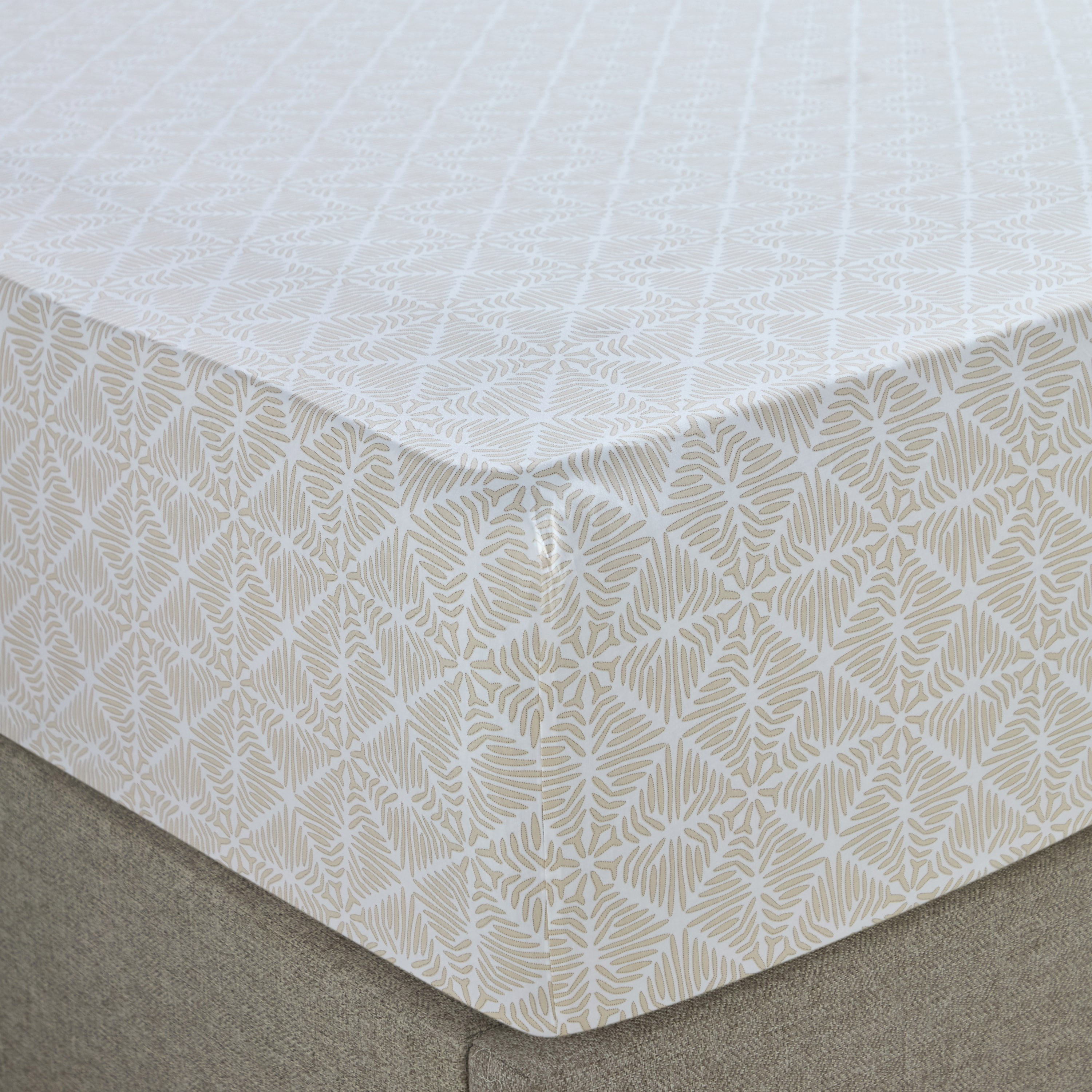 Serenity Cotton Percale Weave 200 Thread Count Single Fitted Sheet - 90x200 cm-household-bedding-sheetsandpillowcases-fittedsheets-image-1