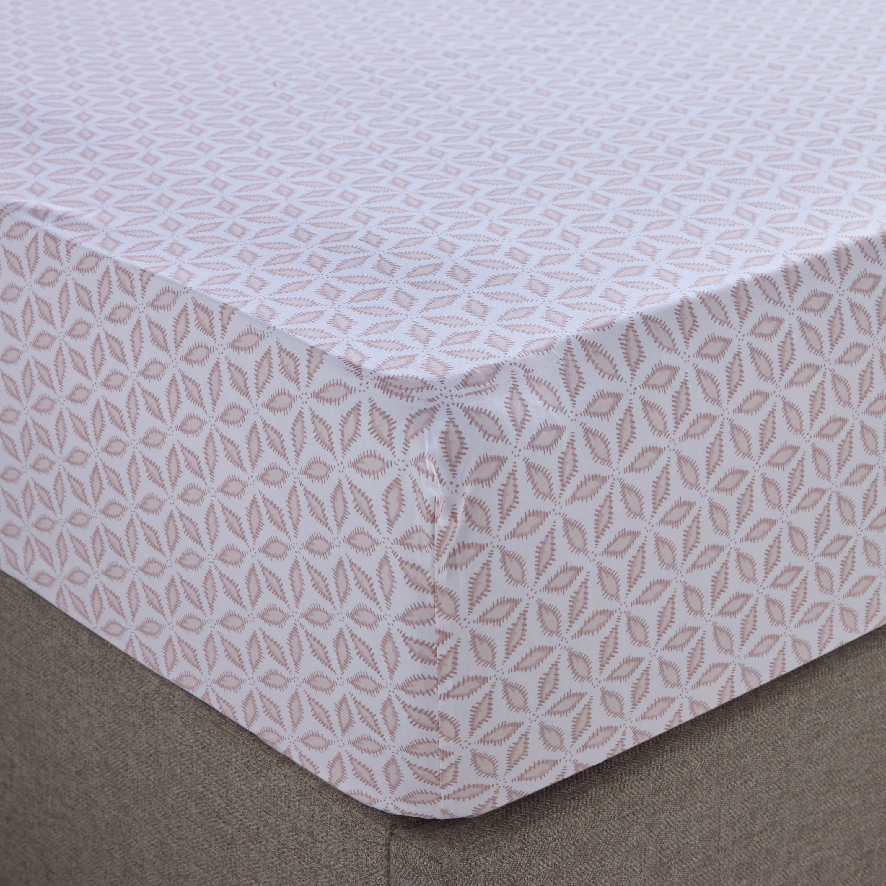 Serenity Cotton Percale 200 Thread Count King Fitted Sheet - 180x205 cm-household-bedding-sheetsandpillowcases-fittedsheets-image-1